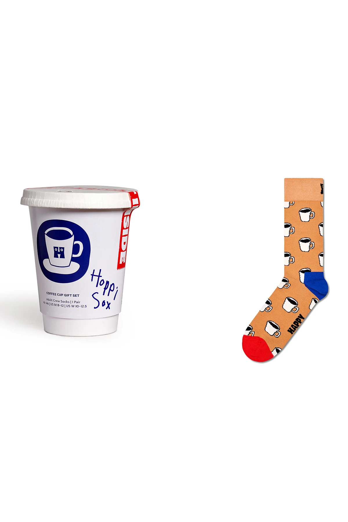 Happy Socks Erkek Beyaz Desenli Pamuklu Çorap - Image 2