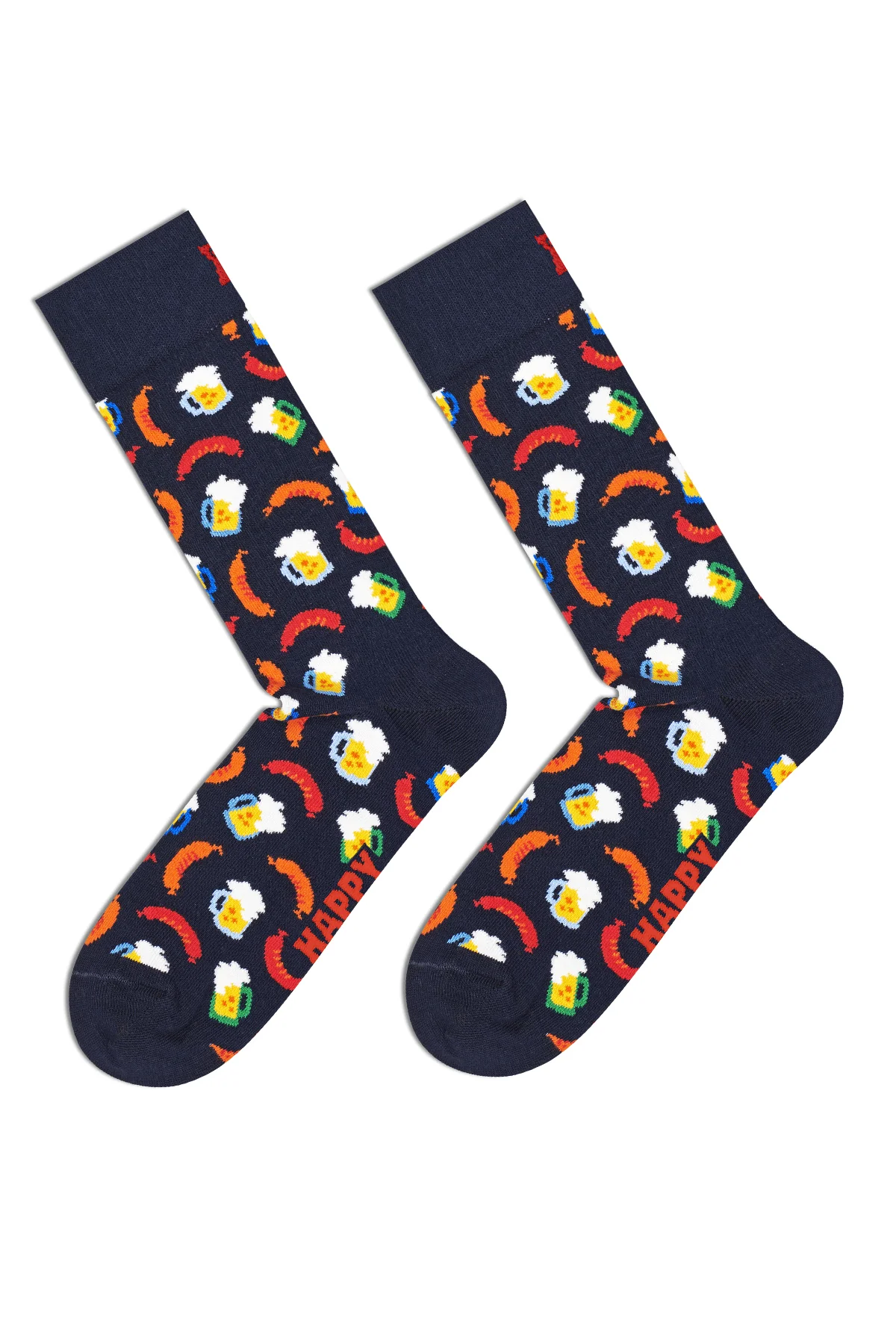 Happy Socks Erkek Çok Renkli Desenli Pamuklu 2'li Çorap Seti - Image 3