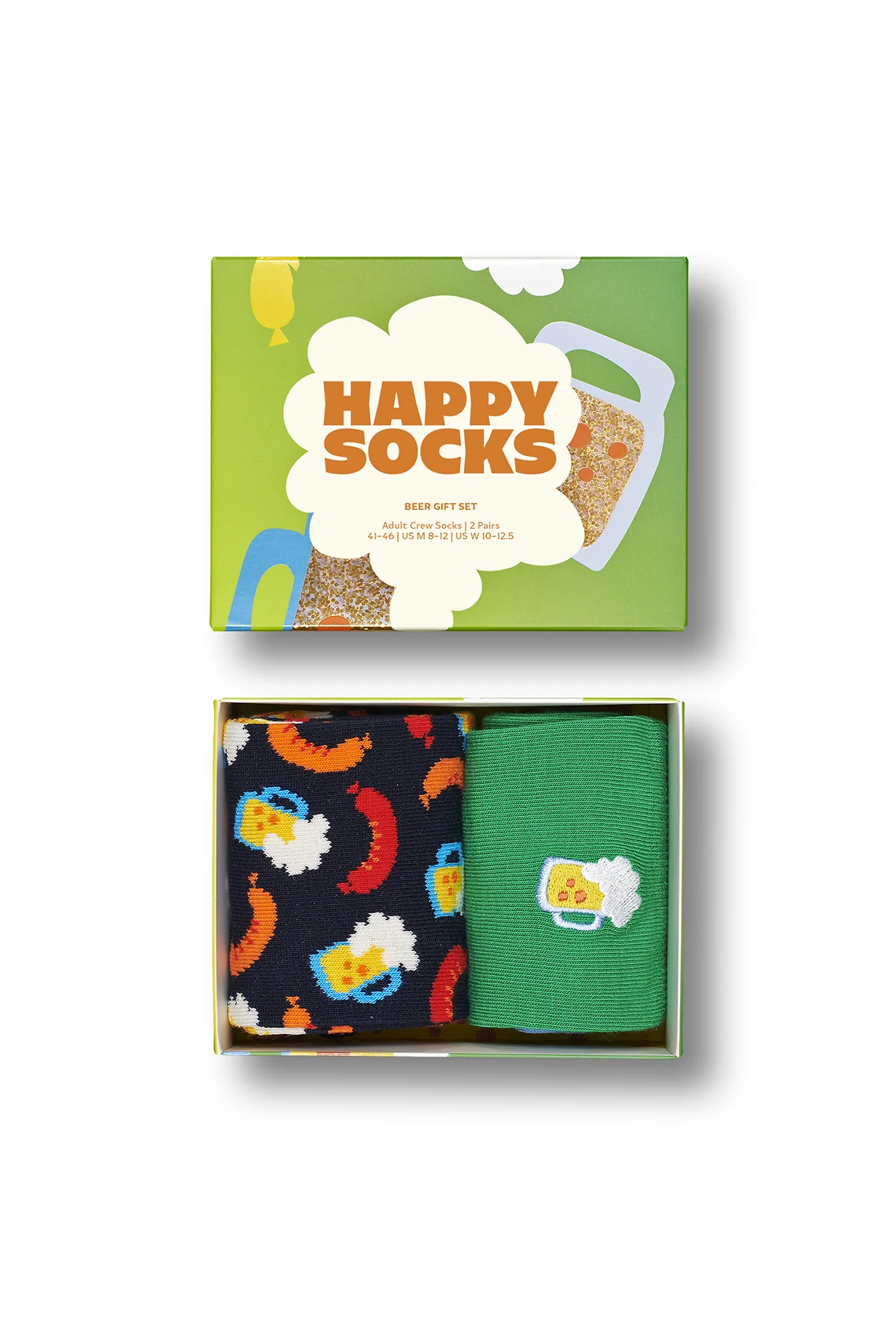 Happy Socks Erkek Çok Renkli Desenli Pamuklu 2'li Çorap Seti - Image 4