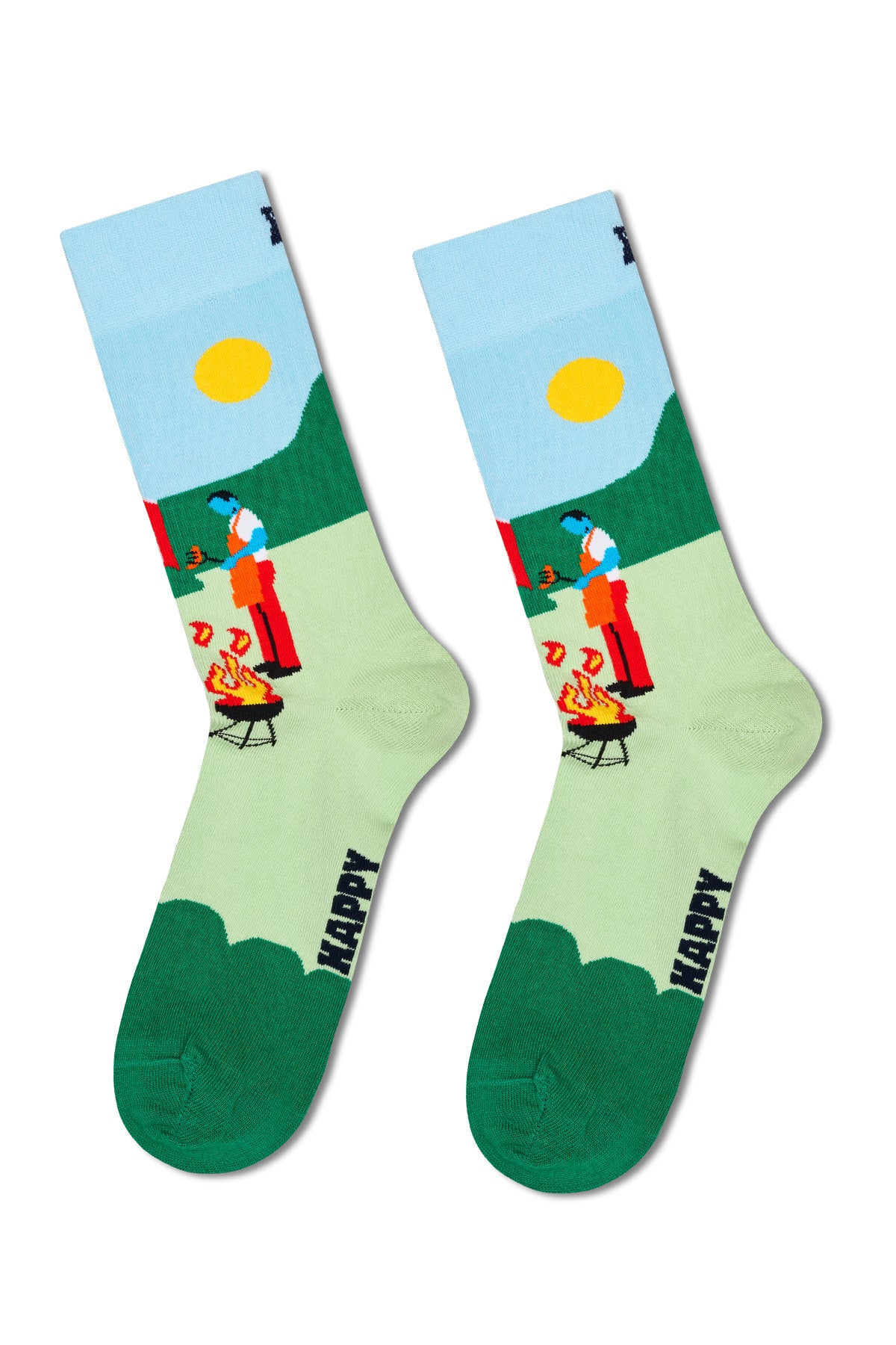 Happy Socks Erkek Çok Renkli Desenli Pamuklu 3'lü Çorap Seti - Image 2