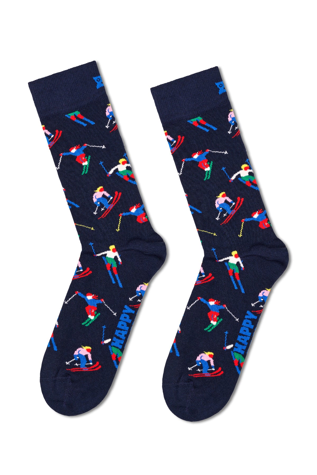 Happy Socks Erkek Çok Renkli Kış Temalı Pamuklu 2’li Çorap Seti - Image 2