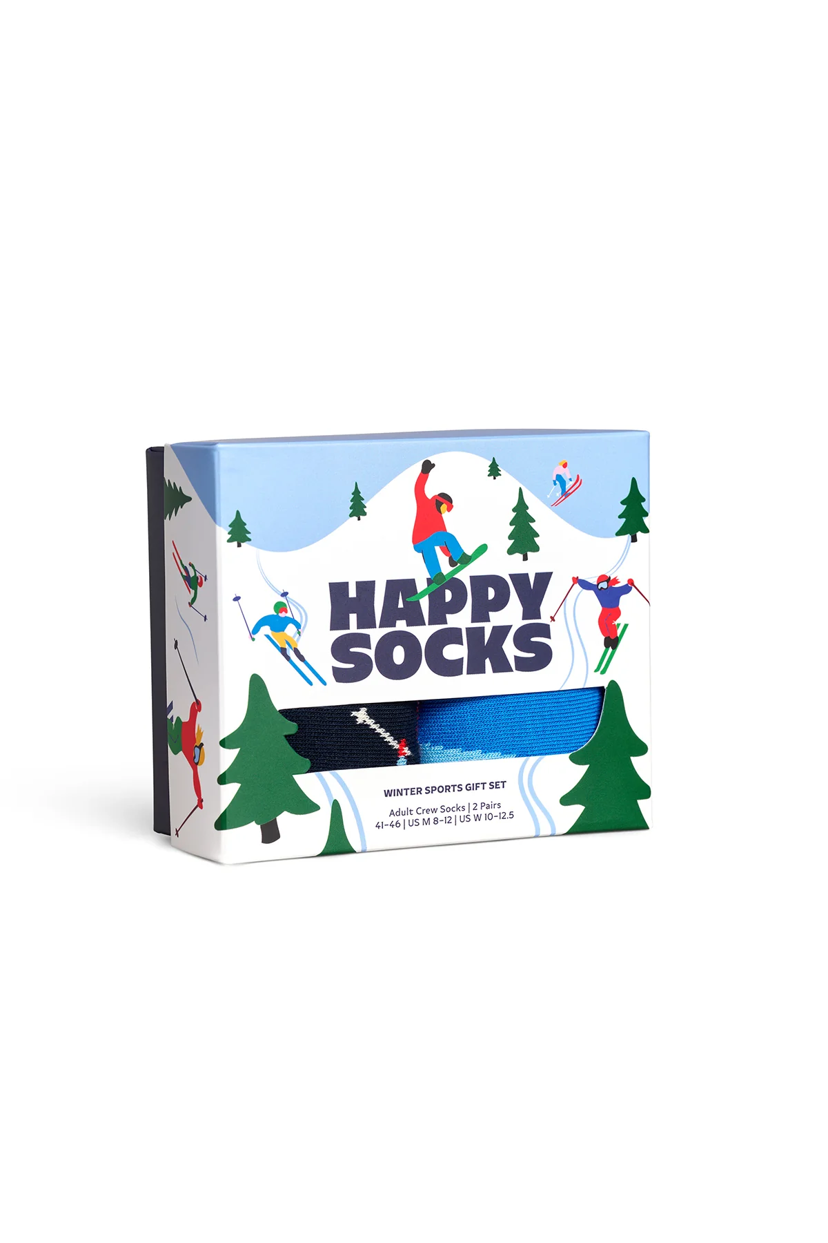Happy Socks Erkek Çok Renkli Kış Temalı Pamuklu 2’li Çorap Seti - Image 5