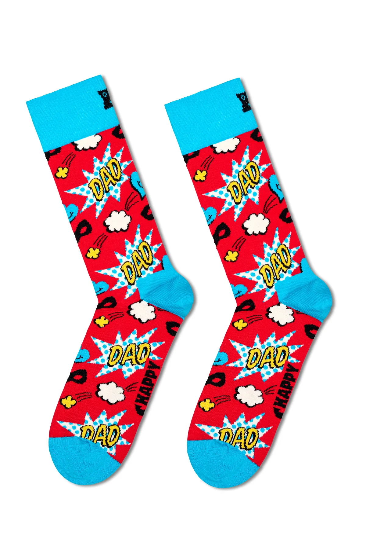 Happy Socks Erkek Çok Renkli Süper Baba Temalı Pamuklu 3’lü Çorap Seti - Image 2