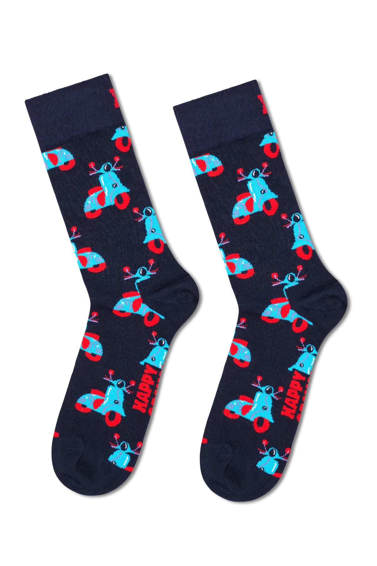 Happy Socks Erkek Lacivert Desenli Pamuklu 2'li Çorap Seti - Image 2