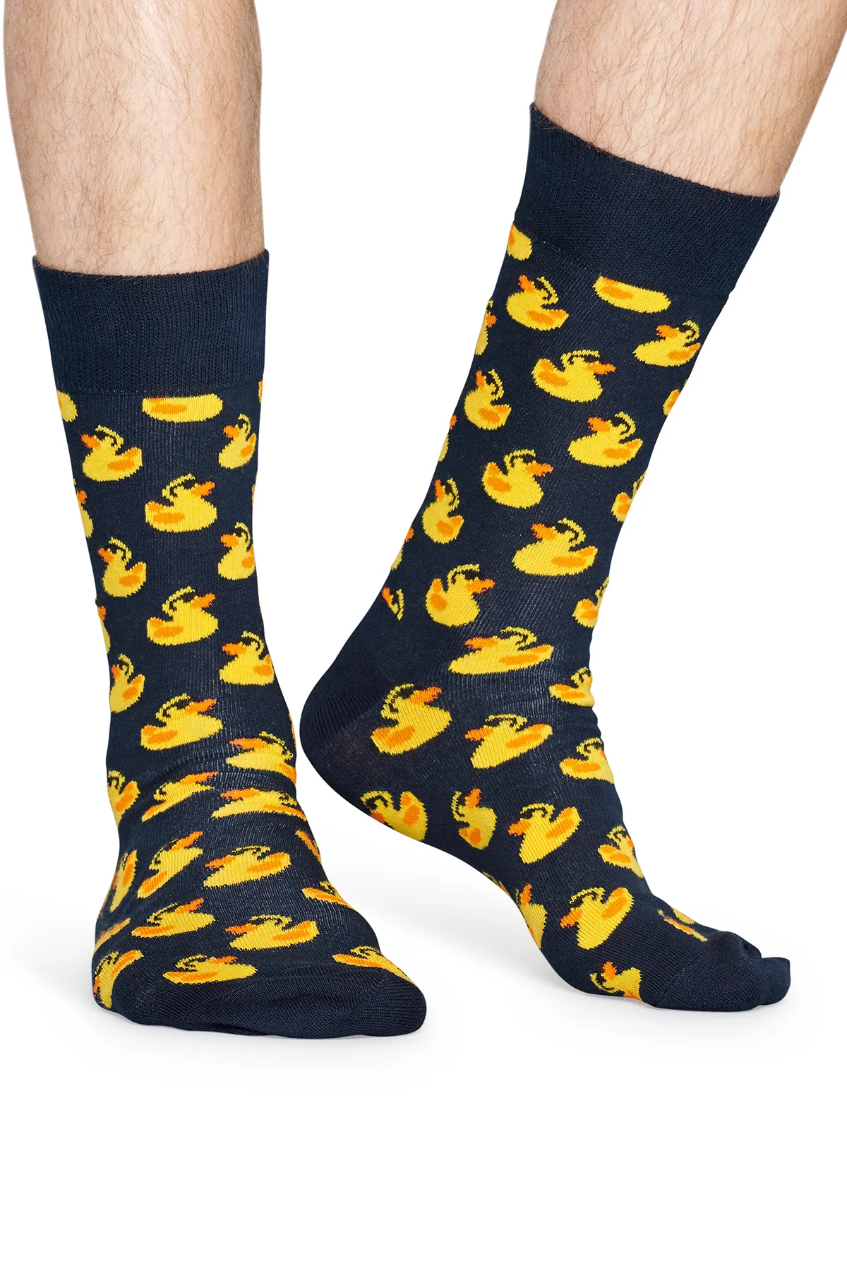 Happy Socks Erkek Lacivert Ördek Desenli Pamuklu Çorap - Image 2