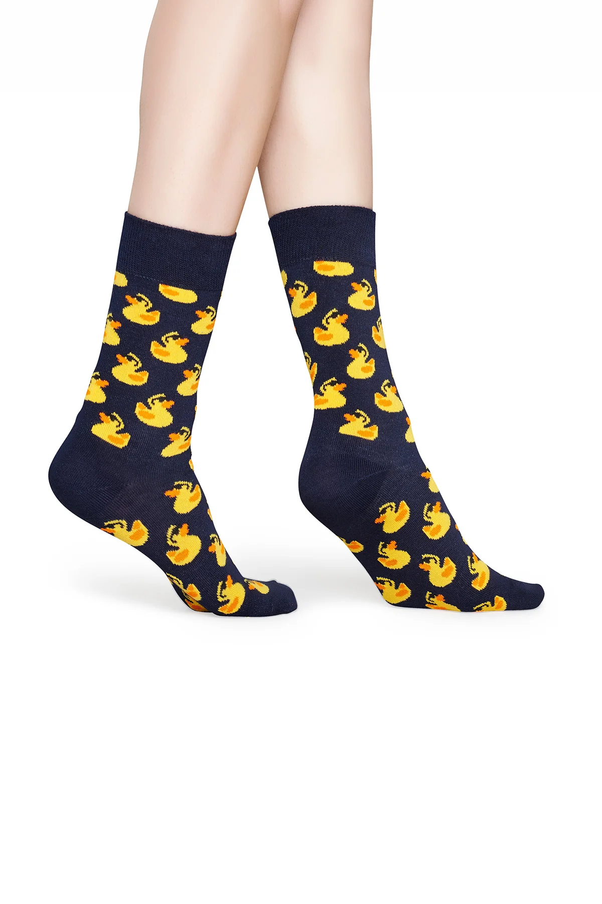 Happy Socks Erkek Lacivert Ördek Desenli Pamuklu Çorap - Image 3