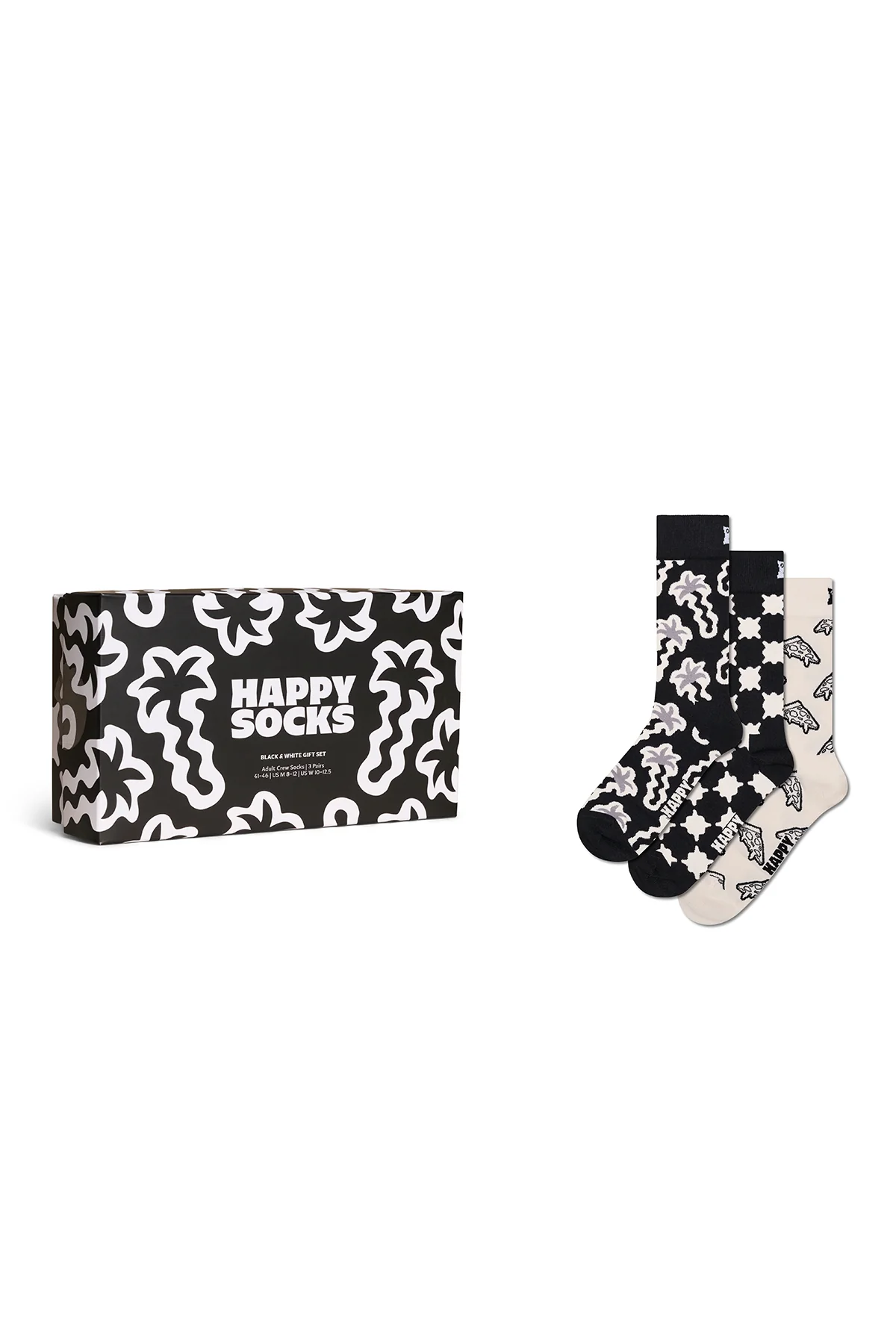 Happy Socks Erkek Siyah Desenli 3’lü Pamuklu Çorap Seti - Image 7