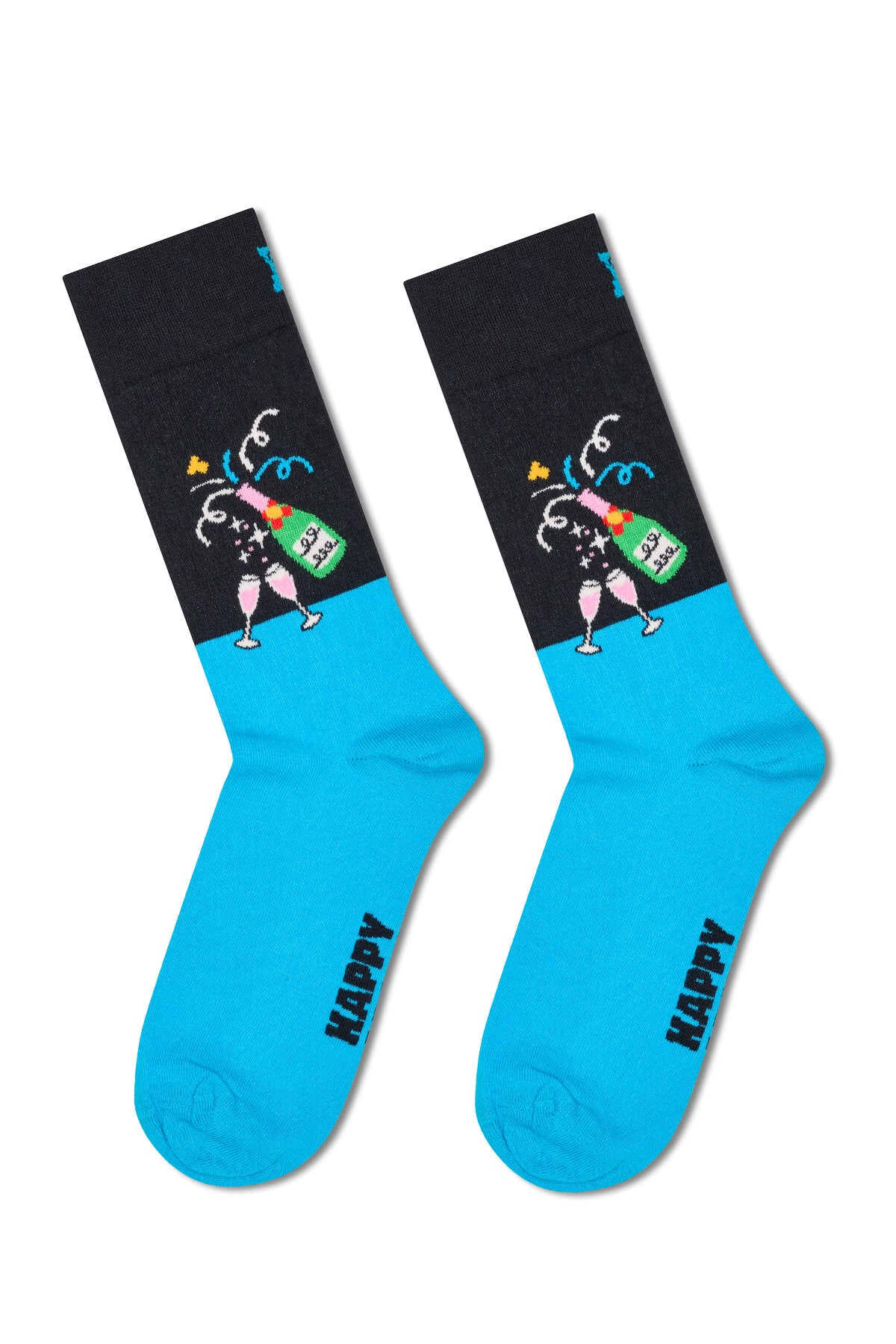 Happy Socks Erkek Siyah Kutlama Desenli 3’lü Pamuklu Çorap Seti - Image 4