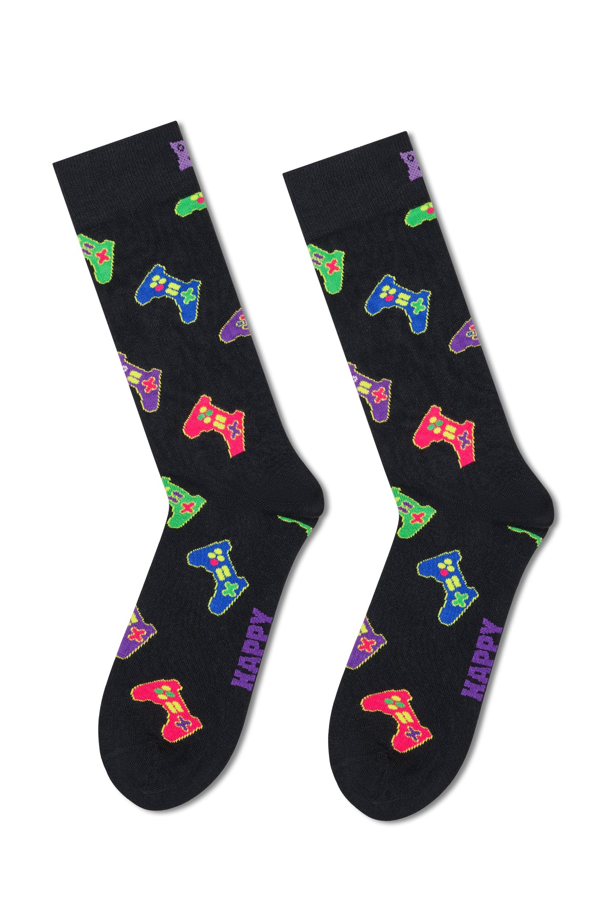 Happy Socks Erkek Siyah Oyuncu Temalı Pamuklu 4’lü Çorap Seti - Image 2