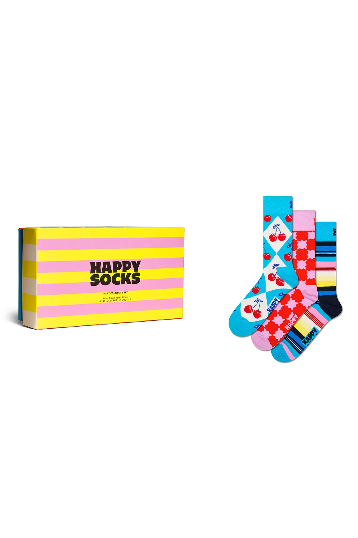 Happy Socks Kadın Çok Renkli Desenli Pamuklu 3’lü Çorap Seti - Image 7