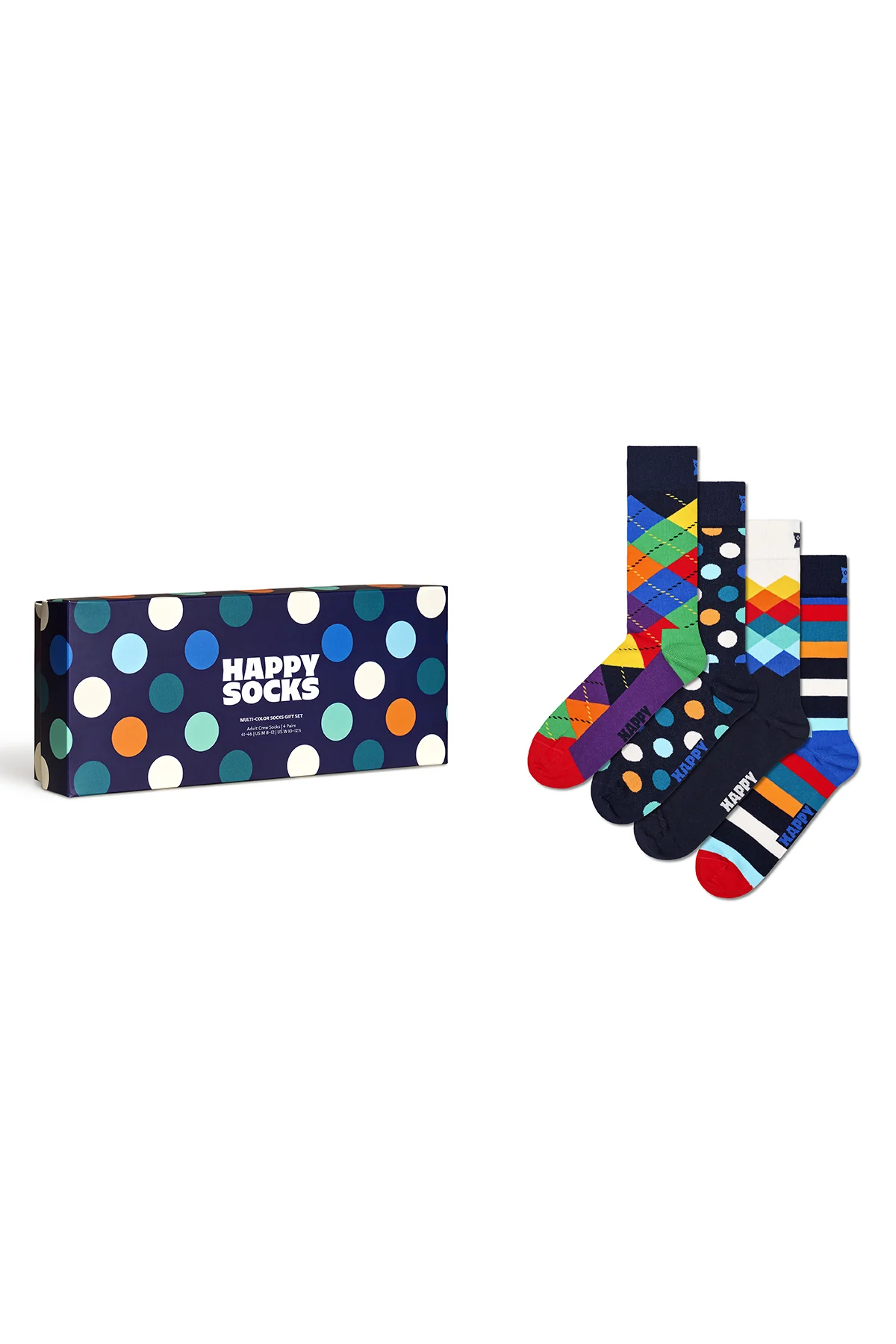Happy Socks Kadın Çok Renkli Desenli Pamuklu 4'lü Çorap Seti - Image 8