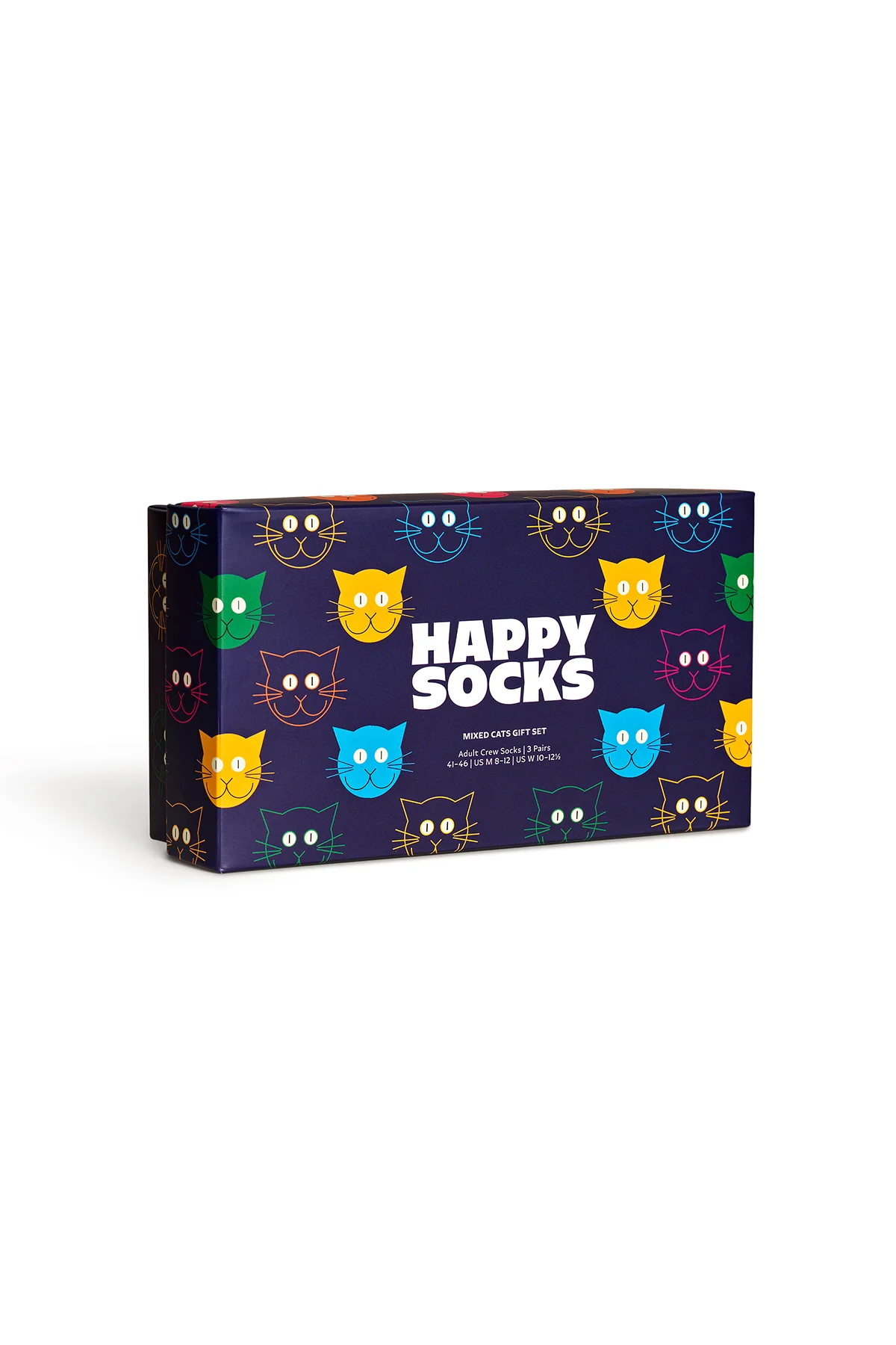 Happy Socks Kadın Çok Renkli Kedi Desenli Pamuklu 3’lü Çorap Seti - Image 6