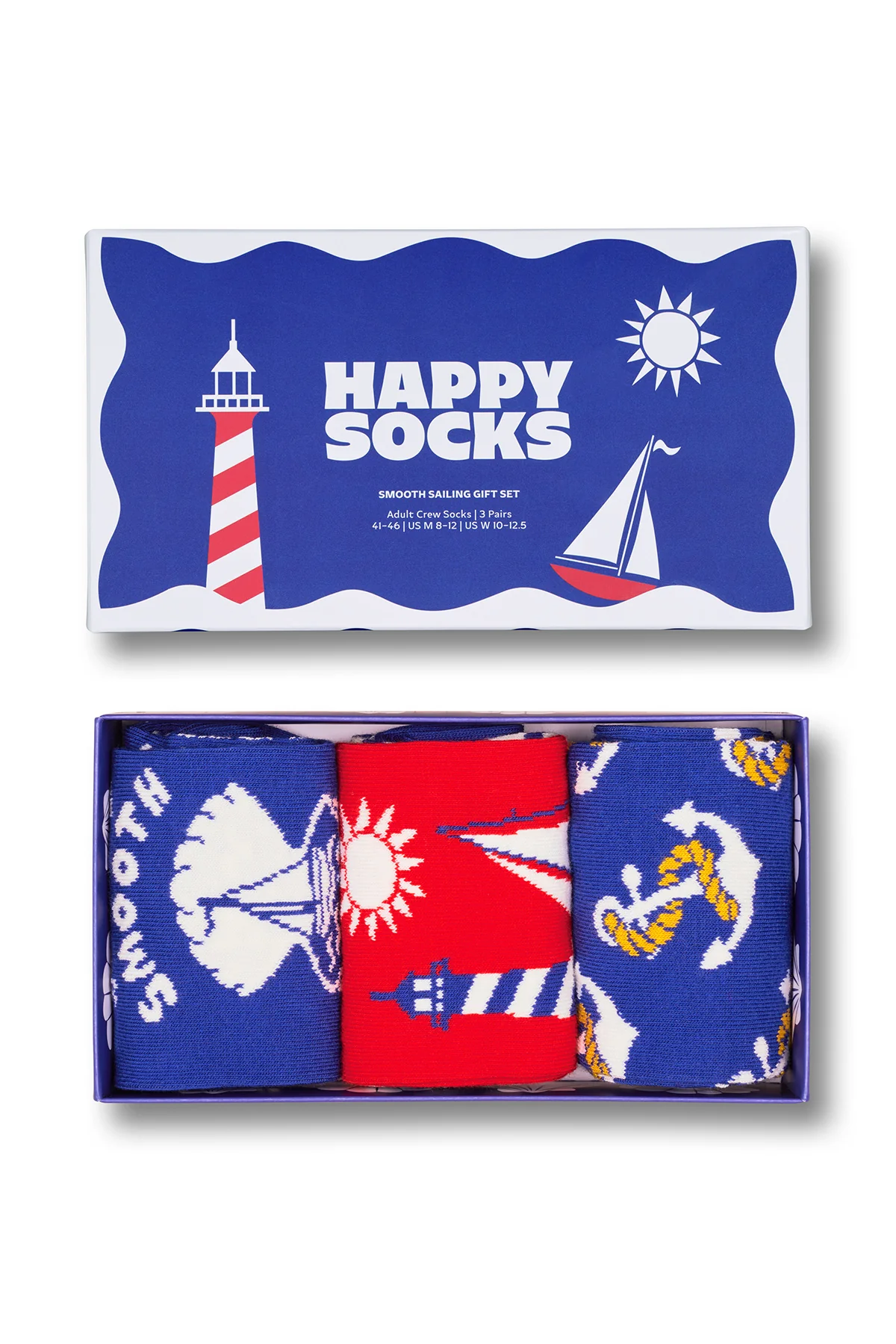 Happy Socks Kadın Mavi Sahil Temalı Pamuklu 3’lü Çorap Seti - Image 5