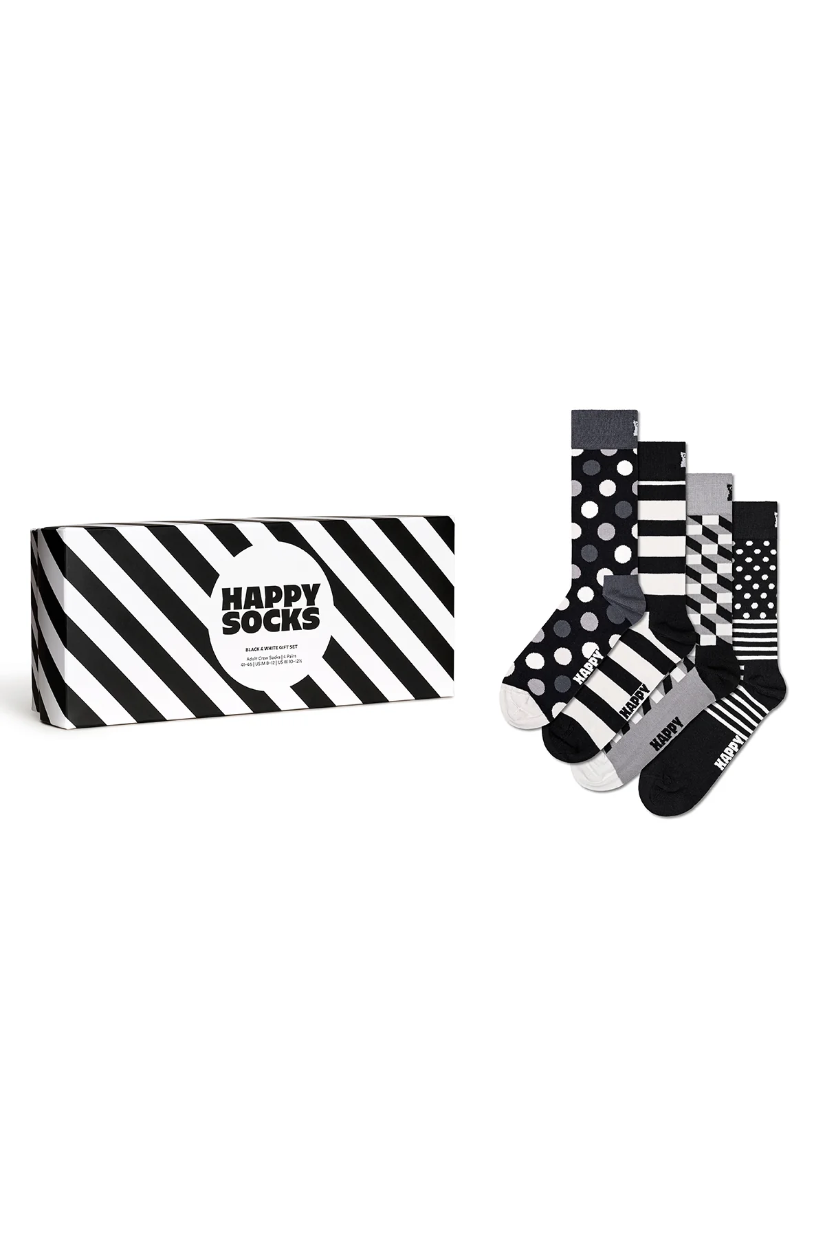 Happy Socks Kadın Siyah Klasik 4’lü Pamuklu Çorap Seti - Image 8