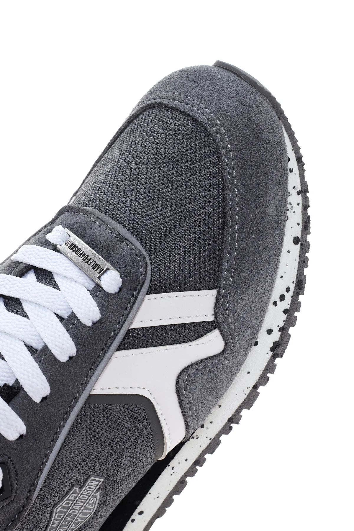Harley Davidson Erkek Chevelle Gri Süet Detaylı Sneaker - Image 10