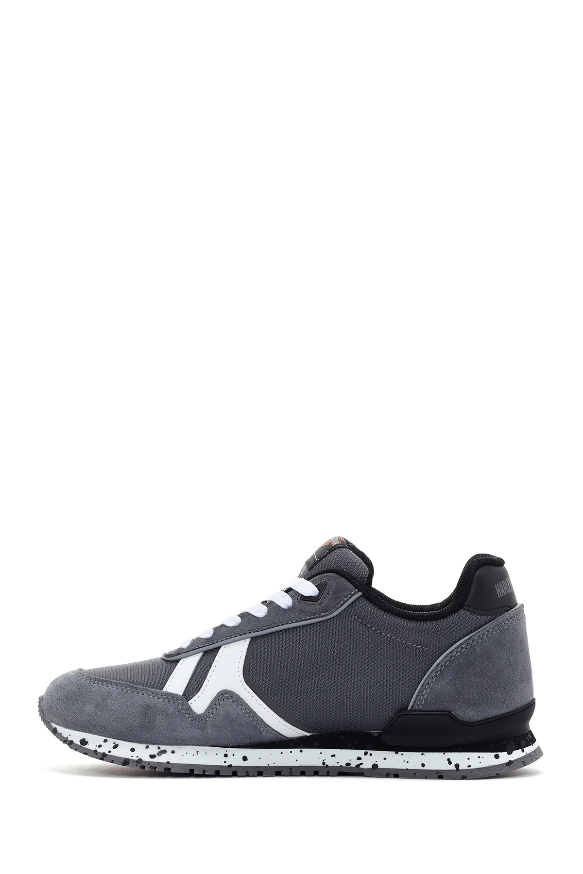 Harley Davidson Erkek Chevelle Gri Süet Detaylı Sneaker - Image 2