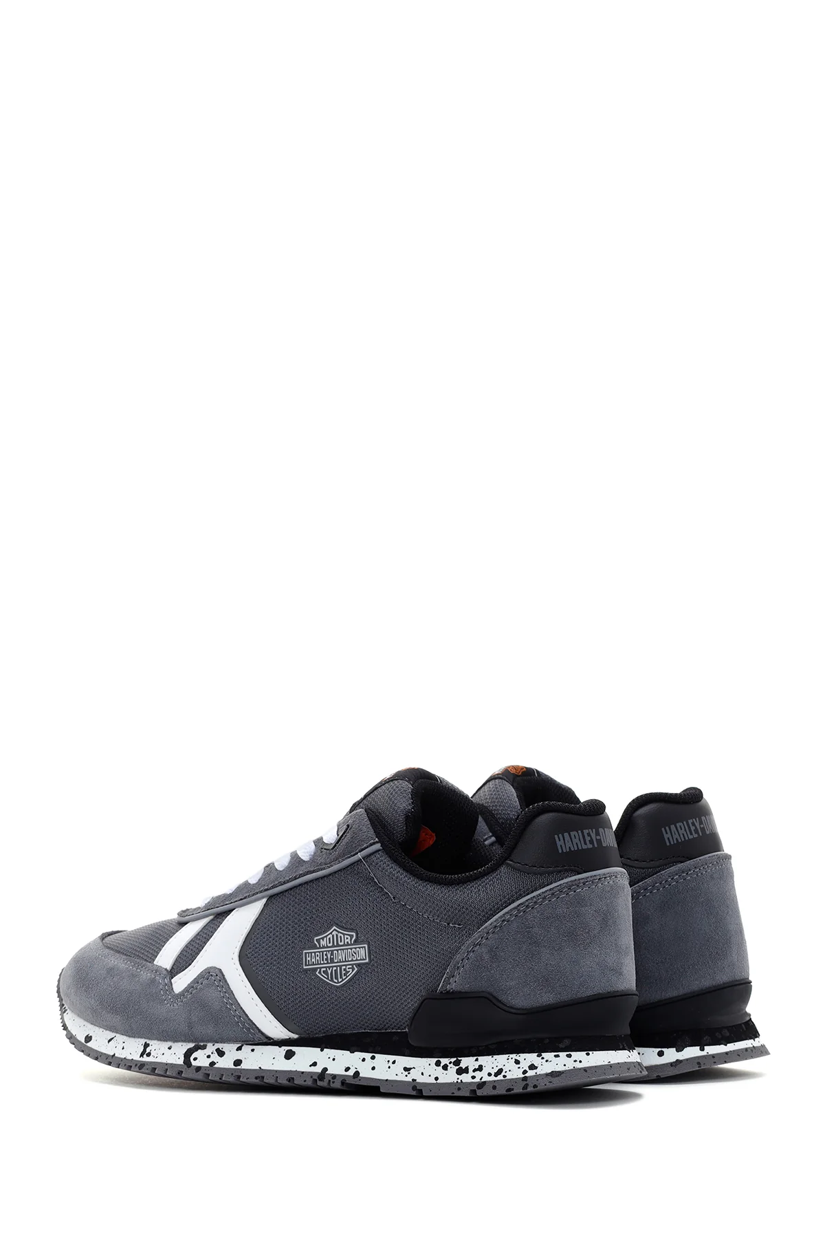 Harley Davidson Erkek Chevelle Gri Süet Detaylı Sneaker - Image 5