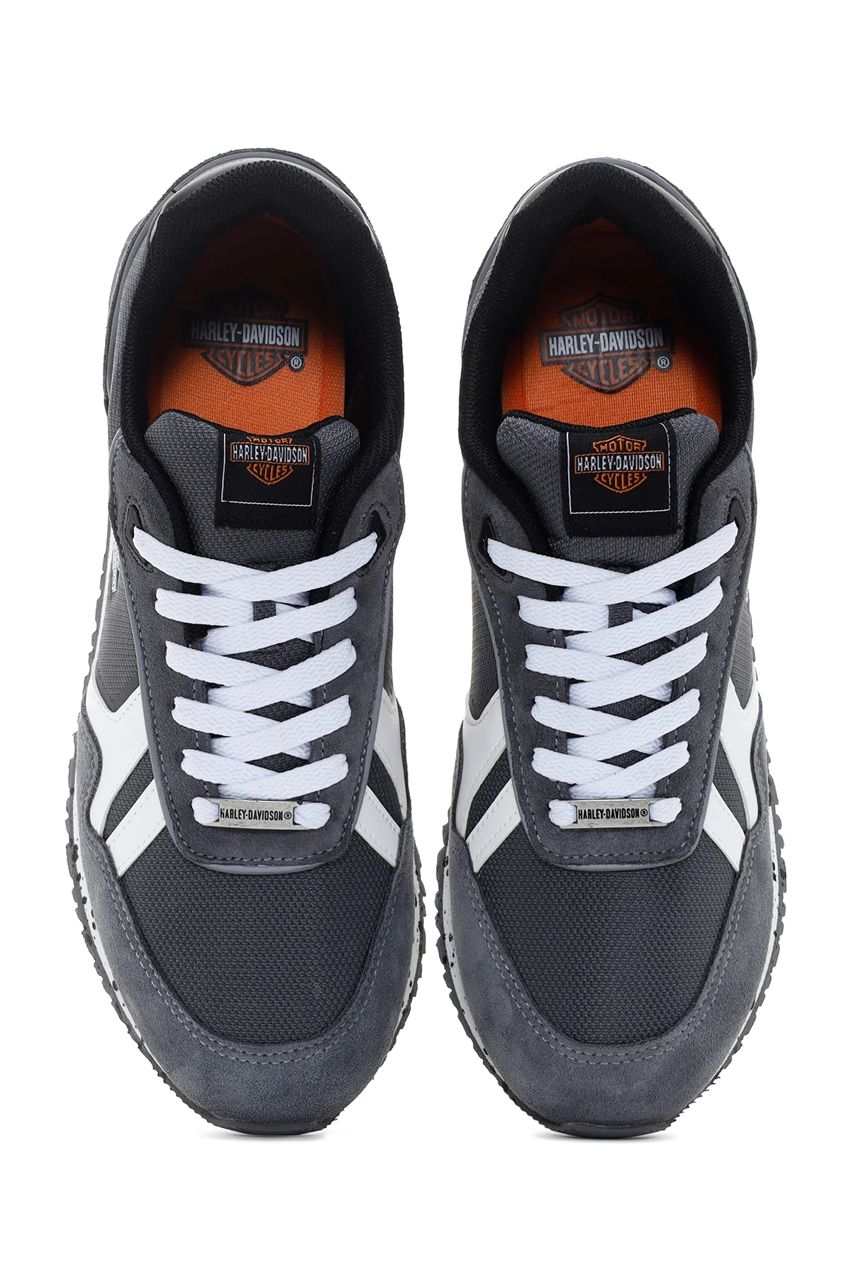 Harley Davidson Erkek Chevelle Gri Süet Detaylı Sneaker - Image 6