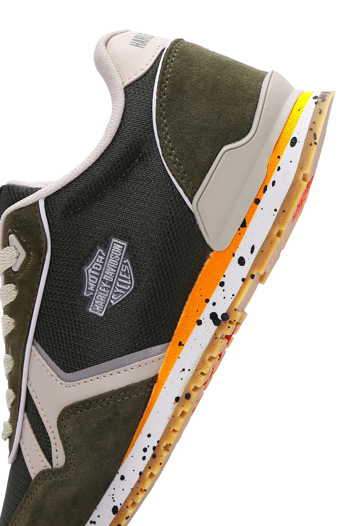 Harley Davidson Erkek Chevelle Haki Süet Detaylı Sneaker - Image 7