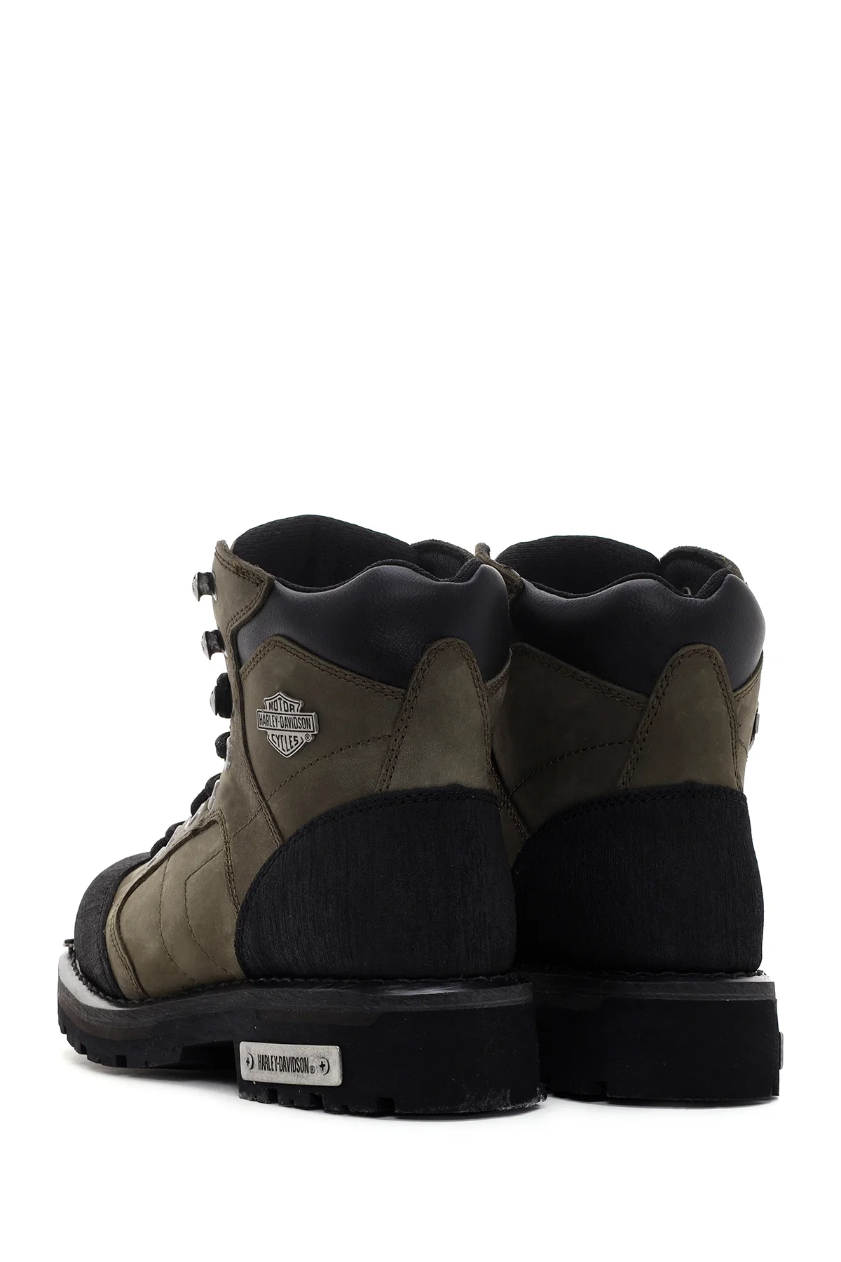 Harley Davidson Erkek Haki Deri Clemente Bot - Image 6