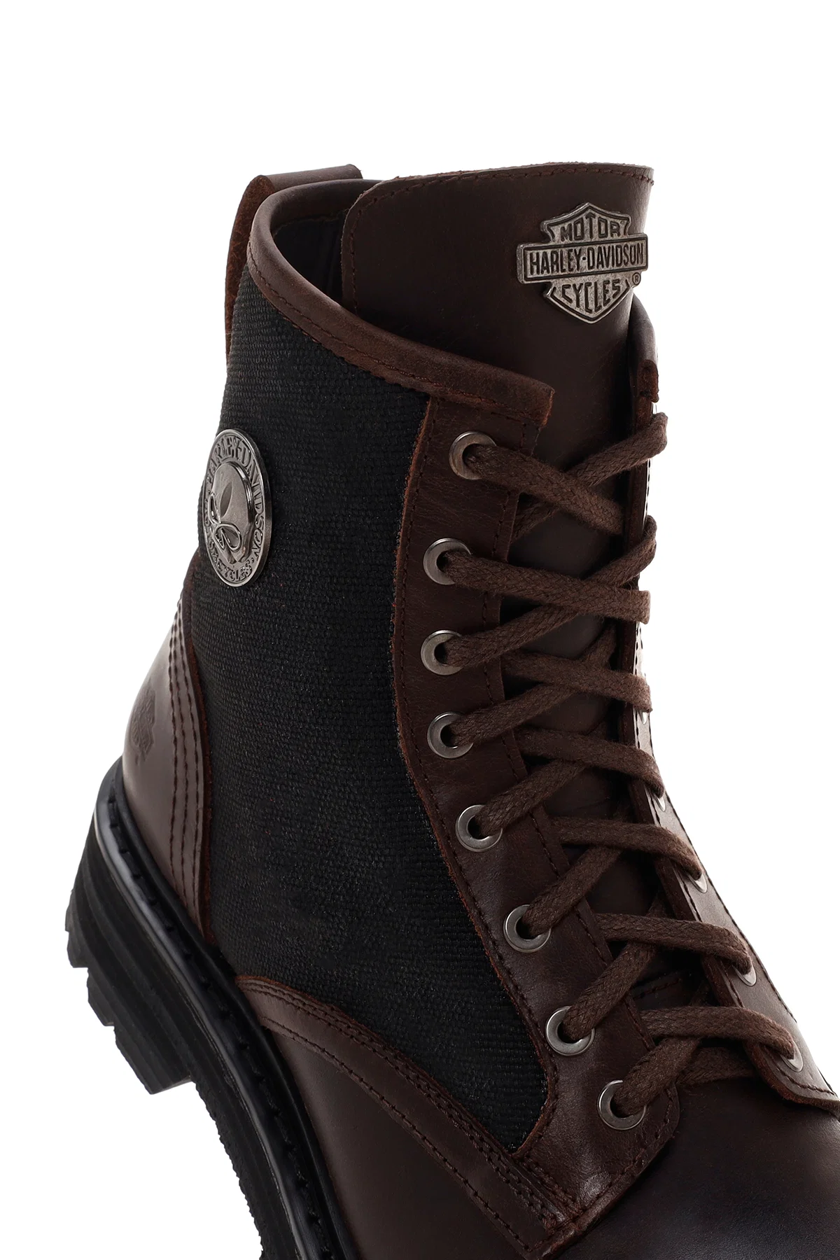 Harley Davidson Erkek Koyu Kahve Jesus Exc Bağcıklı Deri Postal Bot - Image 10