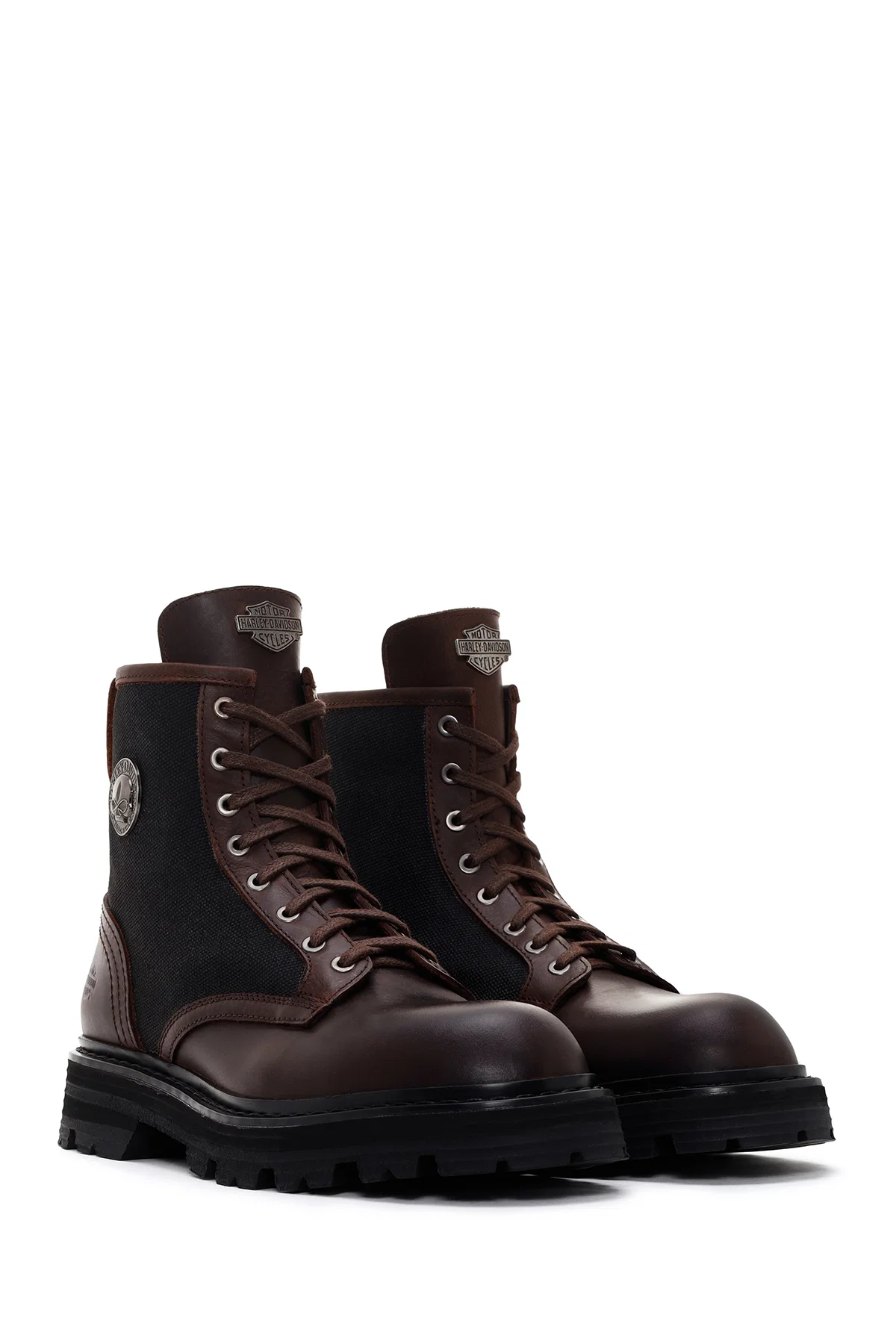 Harley Davidson Erkek Koyu Kahve Jesus Exc Bağcıklı Deri Postal Bot - Image 4