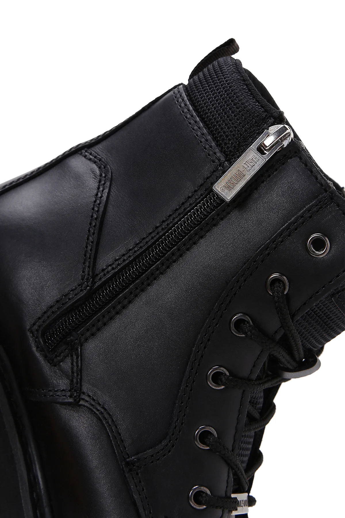 Harley Davidson Erkek Siyah Jim Deri Fermuarlı Bot - Image 10