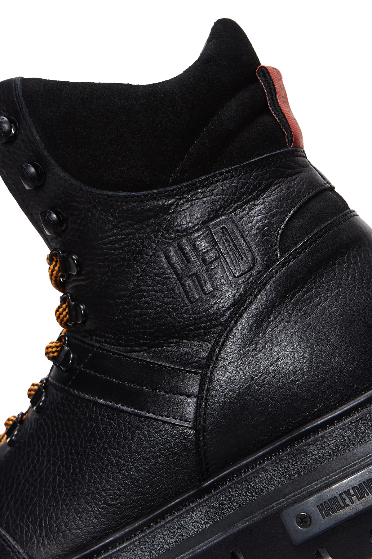 Harley Davidson Erkek Siyah Stein Deri Postal Kalın Tabanlı Bot - Image 9