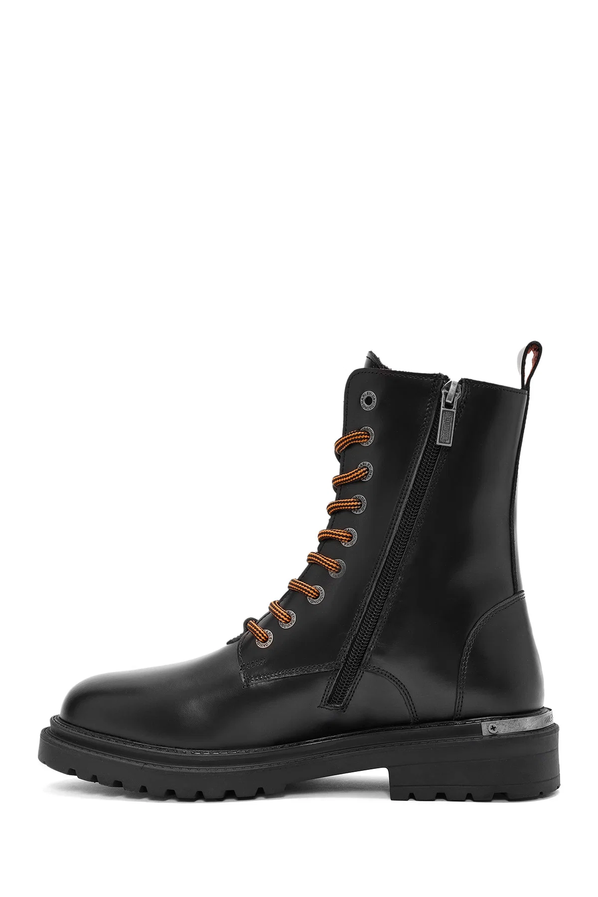 Harley Davidson Erkek Siyah Thar Bağcıklı Deri Postal Bot - Image 2