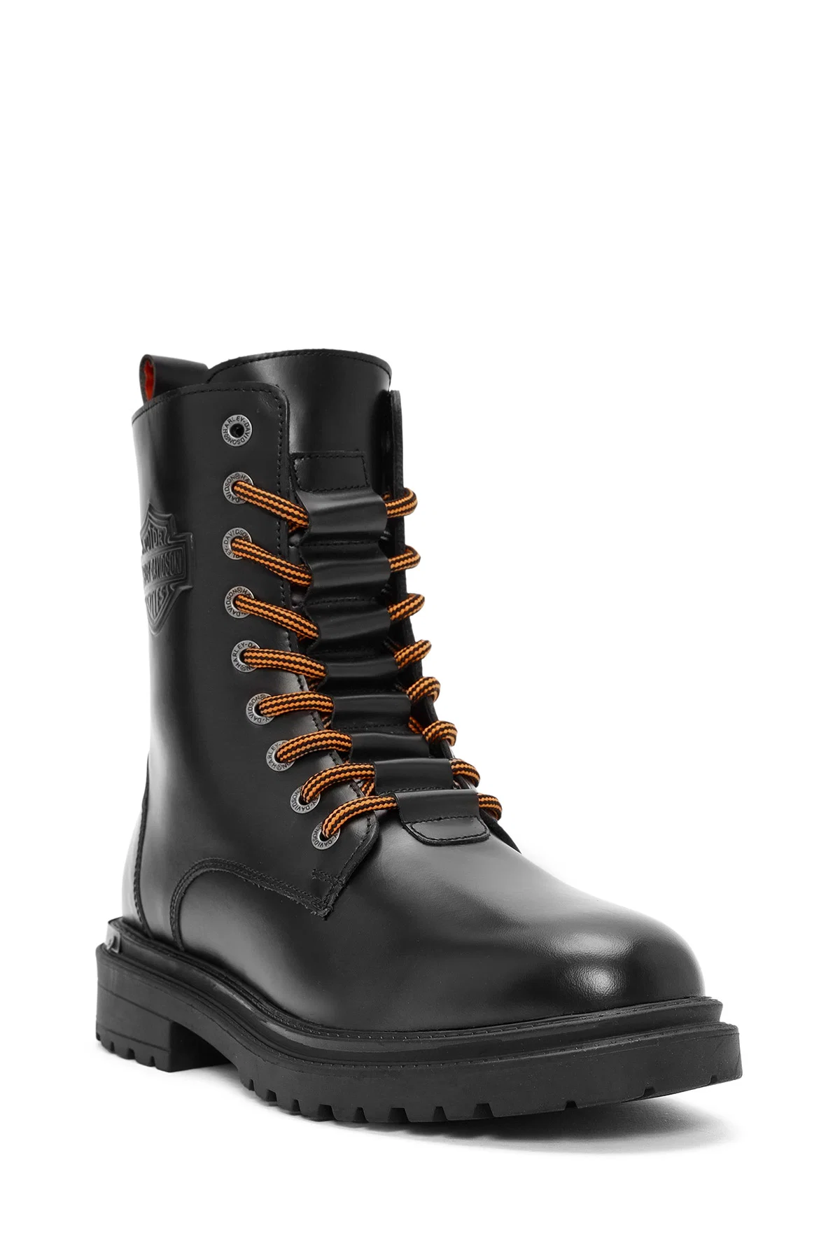 Harley Davidson Erkek Siyah Thar Bağcıklı Deri Postal Bot - Image 7