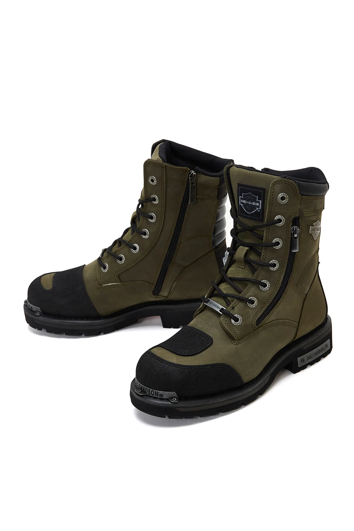 Harley Davidson Erkek Yeşil Riddick Deri Postal Bot - Image 3