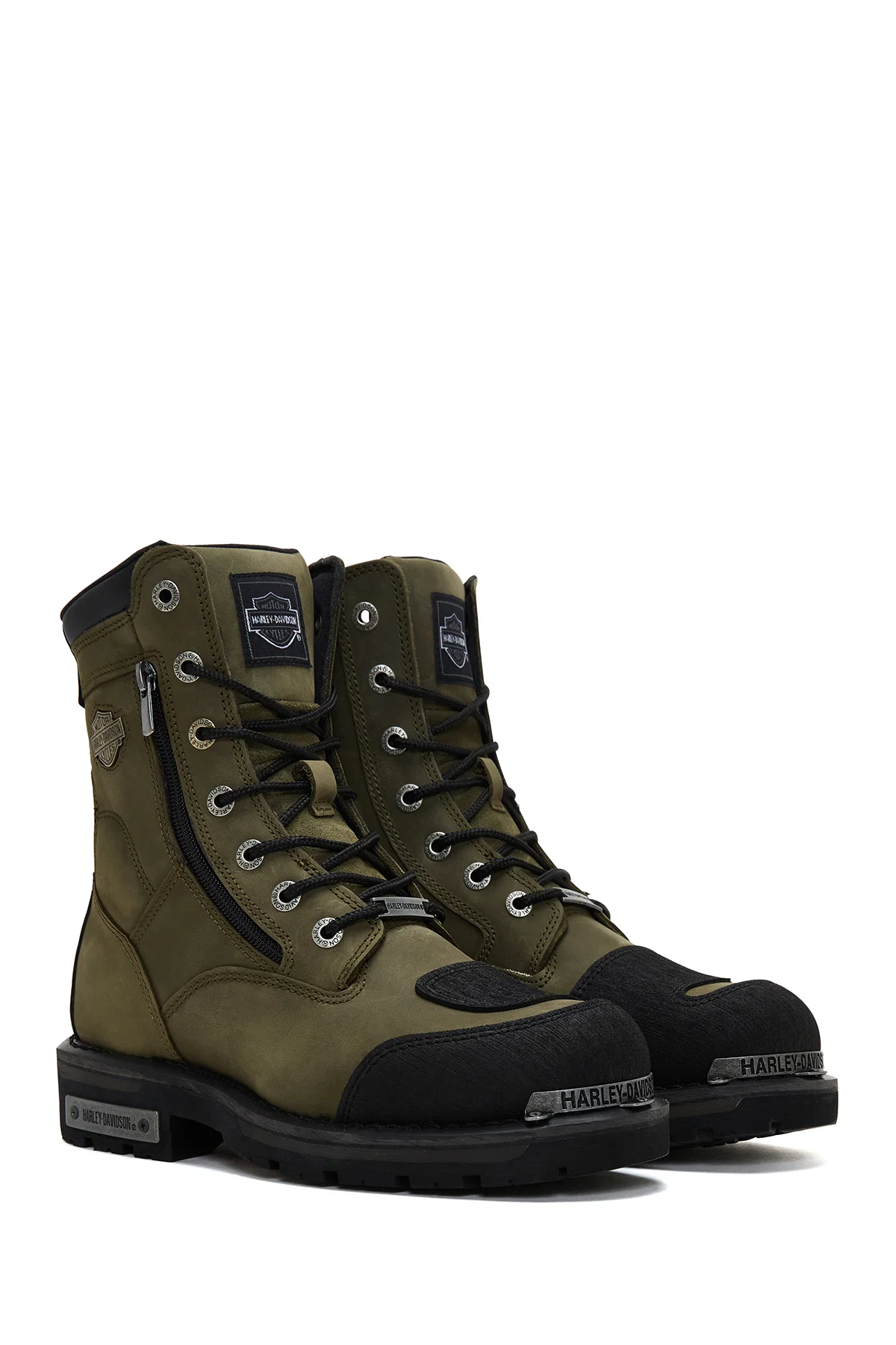 Harley Davidson Erkek Yeşil Riddick Deri Postal Bot - Image 4