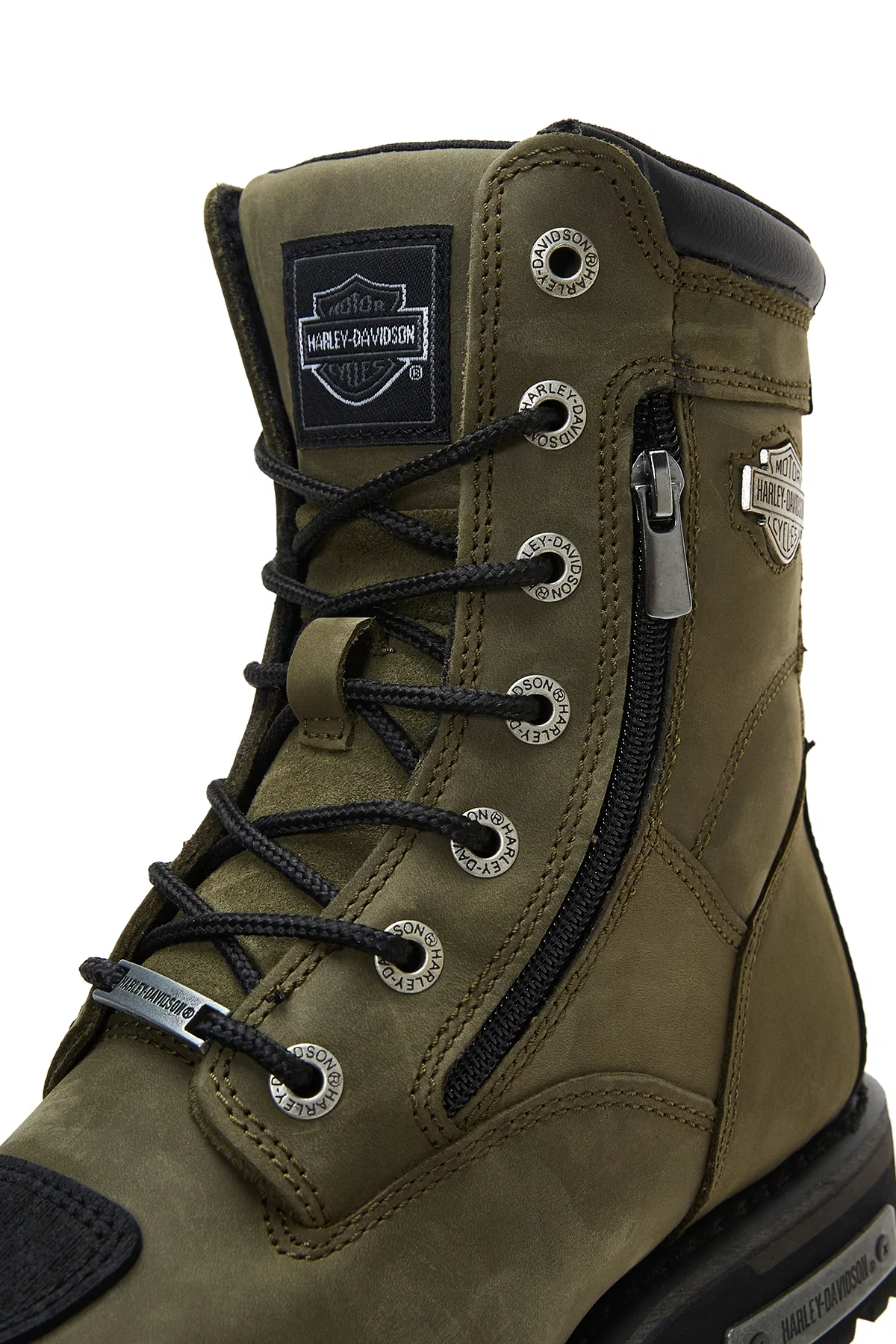 Harley Davidson Erkek Yeşil Riddick Deri Postal Bot - Image 7