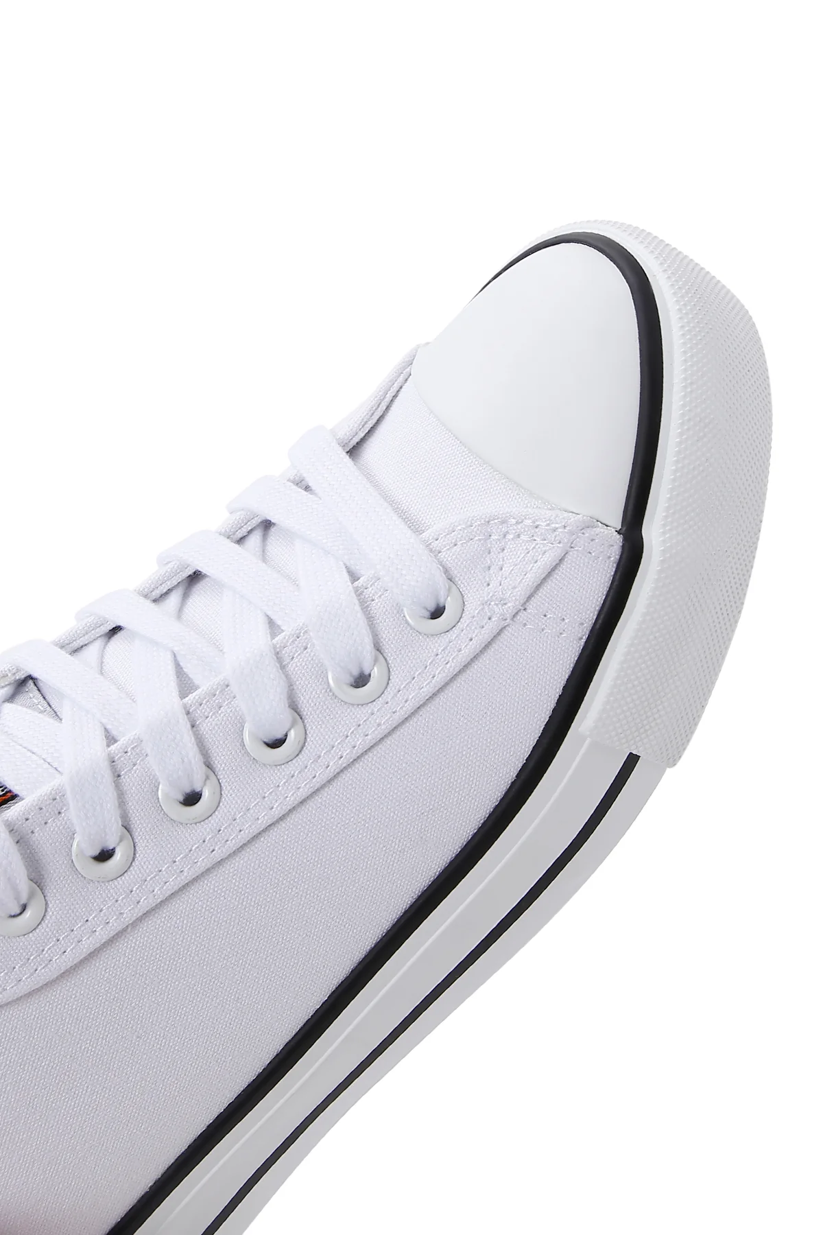 Harley Davidson Kadın Beyaz Ontario Kumaş Sneaker - Image 9