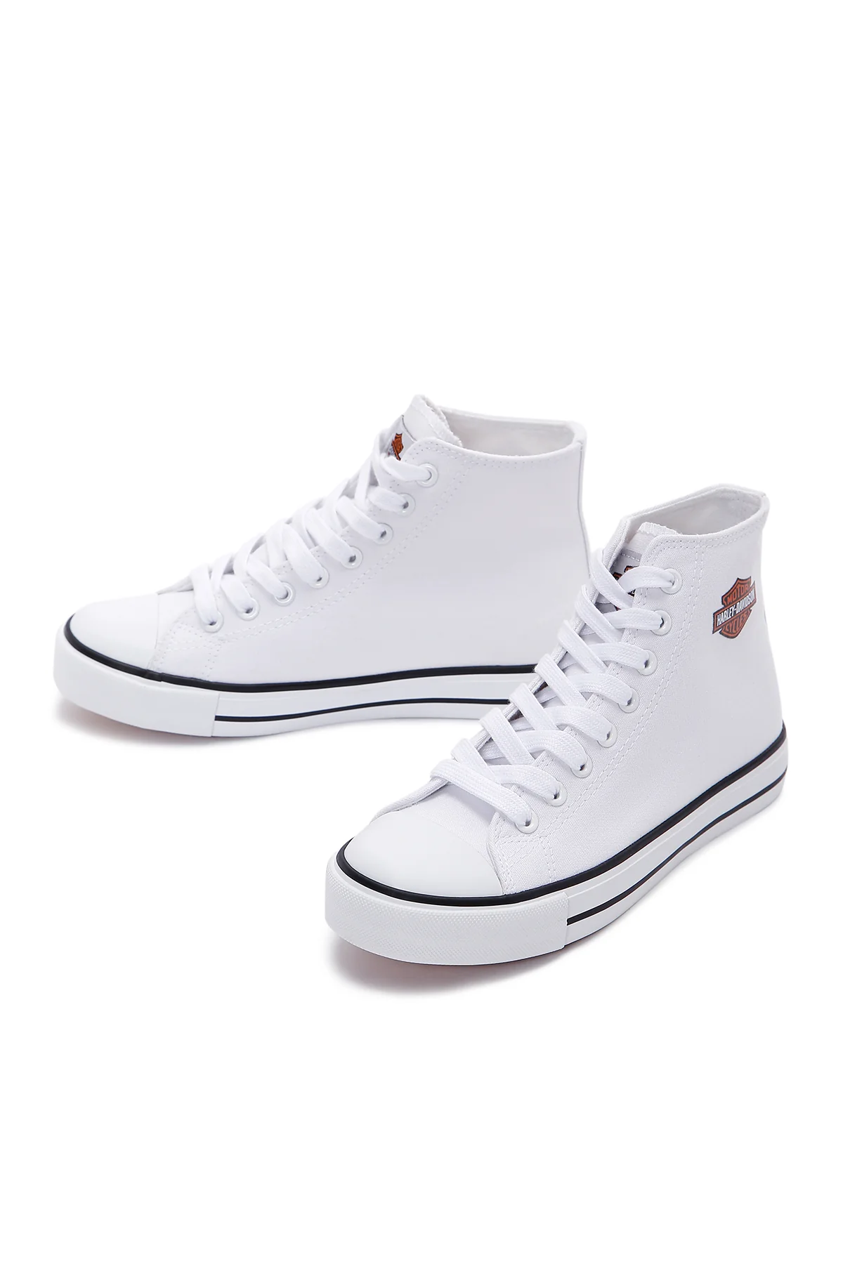 Harley Davidson Kadın Beyaz Pittsburgh Bilekli Sneaker - Image 6