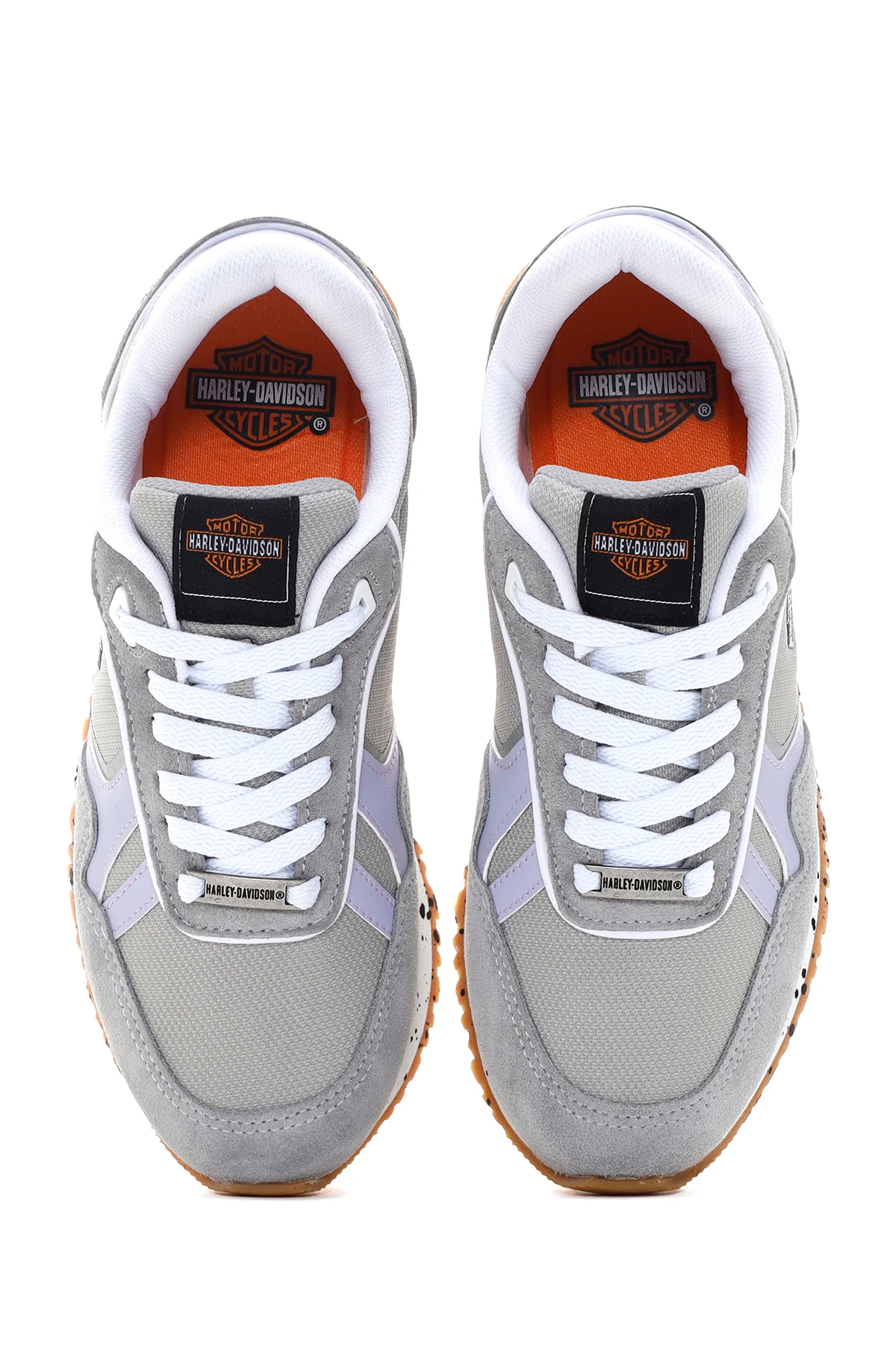 Harley Davidson Kadın Chevelle Gri Süet Detaylı Sneaker - Image 6