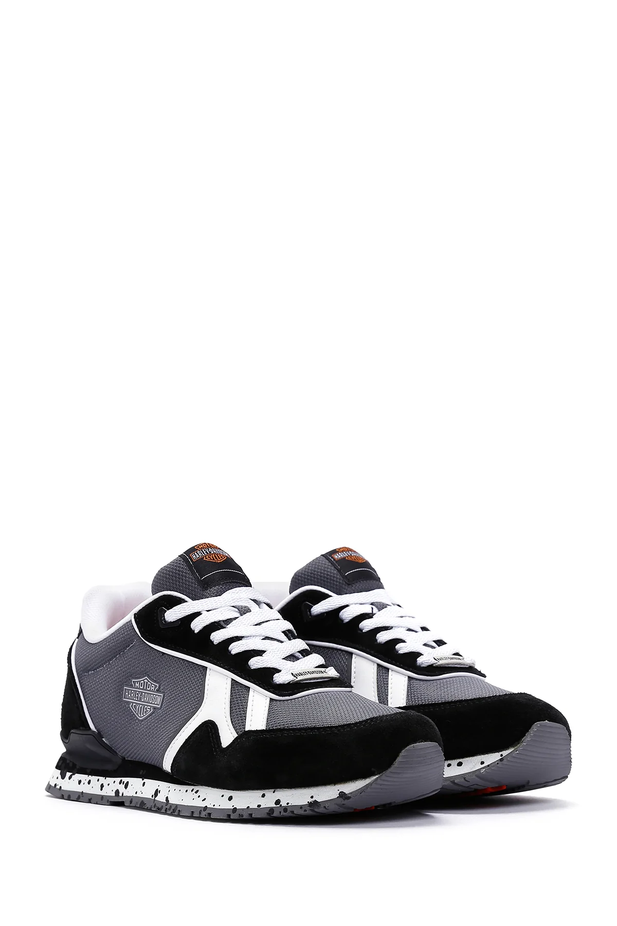 Harley Davidson Kadın Chevelle Siyah Süet Detaylı Sneaker - Image 3
