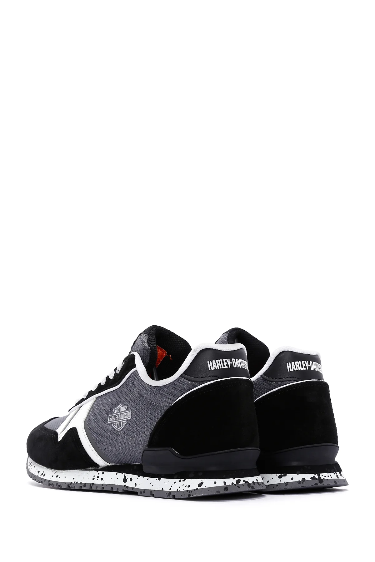 Harley Davidson Kadın Chevelle Siyah Süet Detaylı Sneaker - Image 5