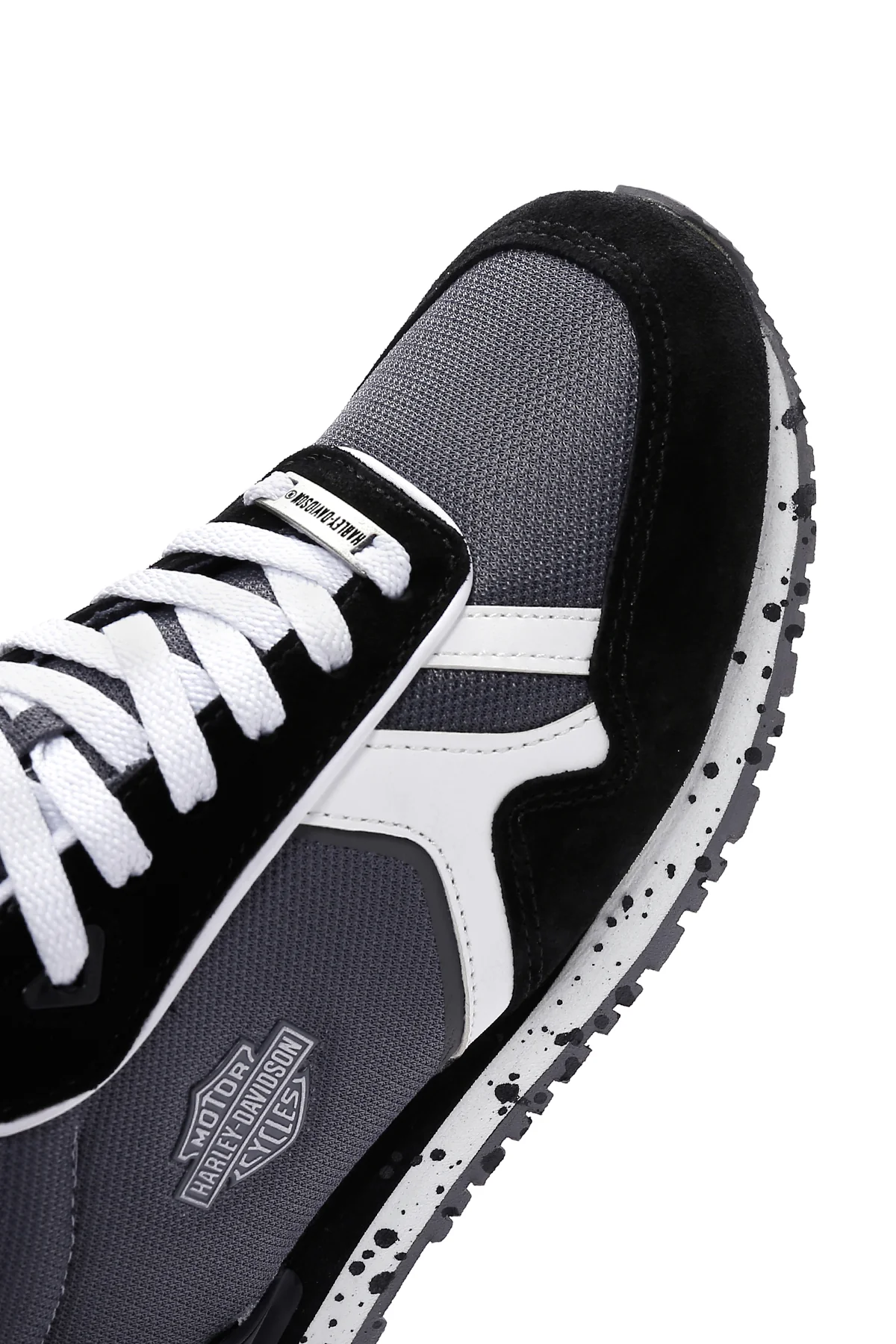 Harley Davidson Kadın Chevelle Siyah Süet Detaylı Sneaker - Image 9