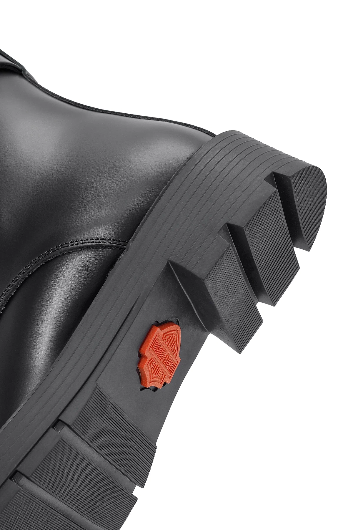 Harley Davidson Kadın Siyah Dearie Bağcıklı Fermuar Detaylı Deri Postal Bot - Image 8