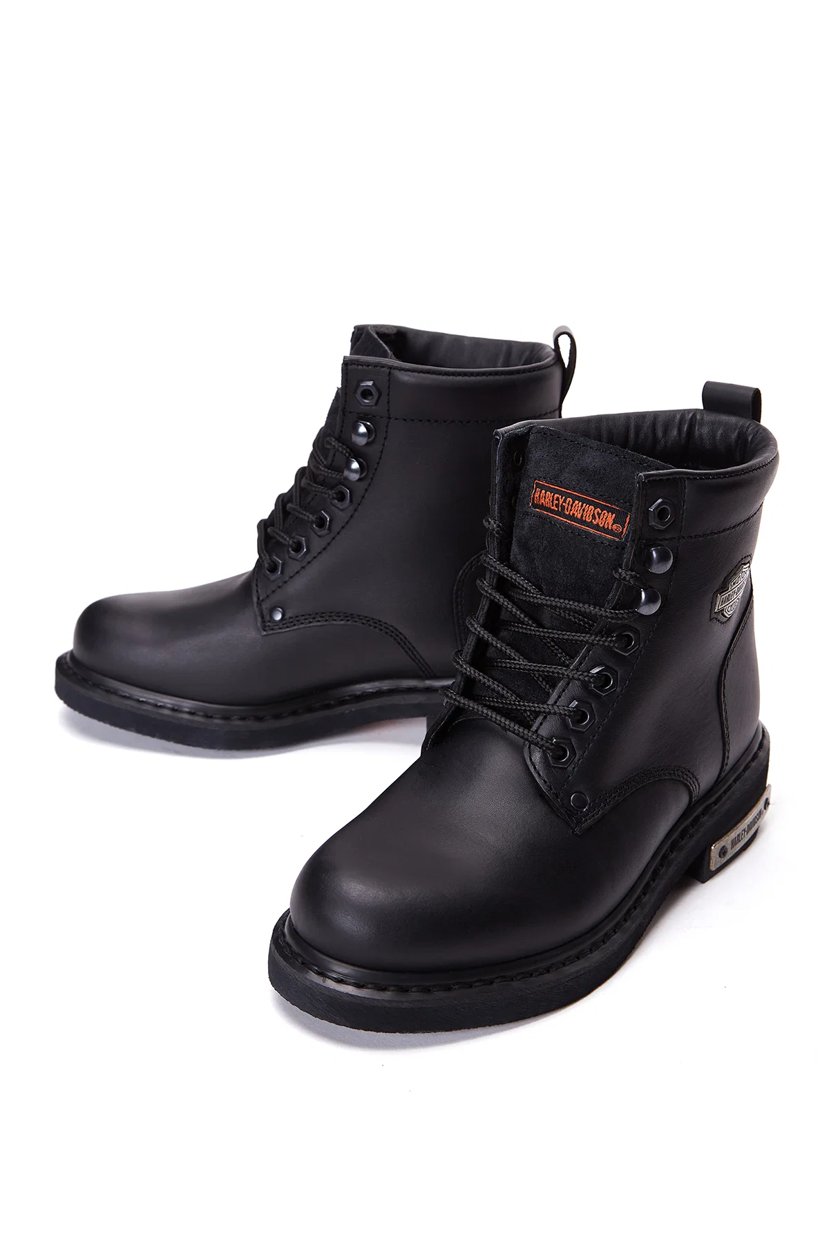 Harley Davidson Kadın Siyah Deri Gibson Postal Bot - Image 3