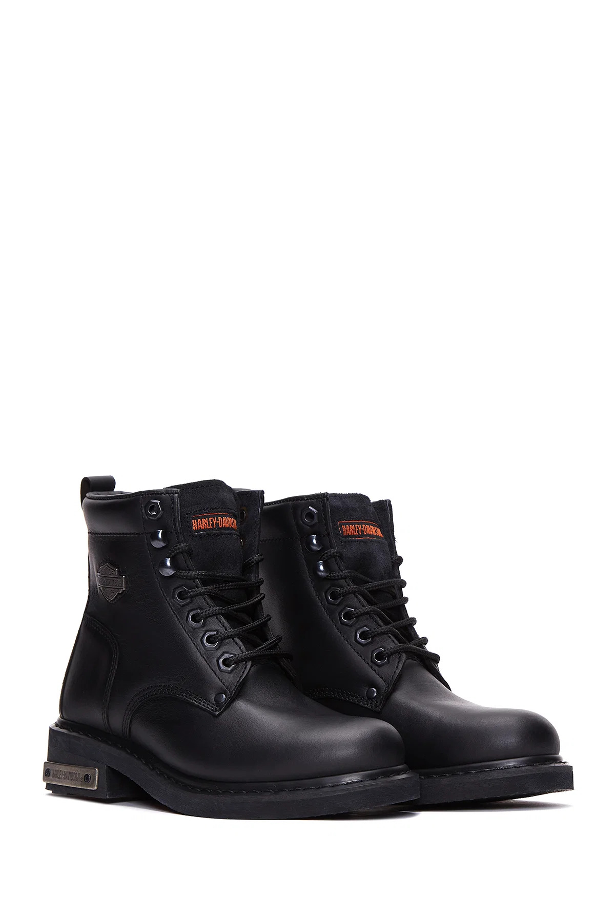 Harley Davidson Kadın Siyah Deri Gibson Postal Bot - Image 4