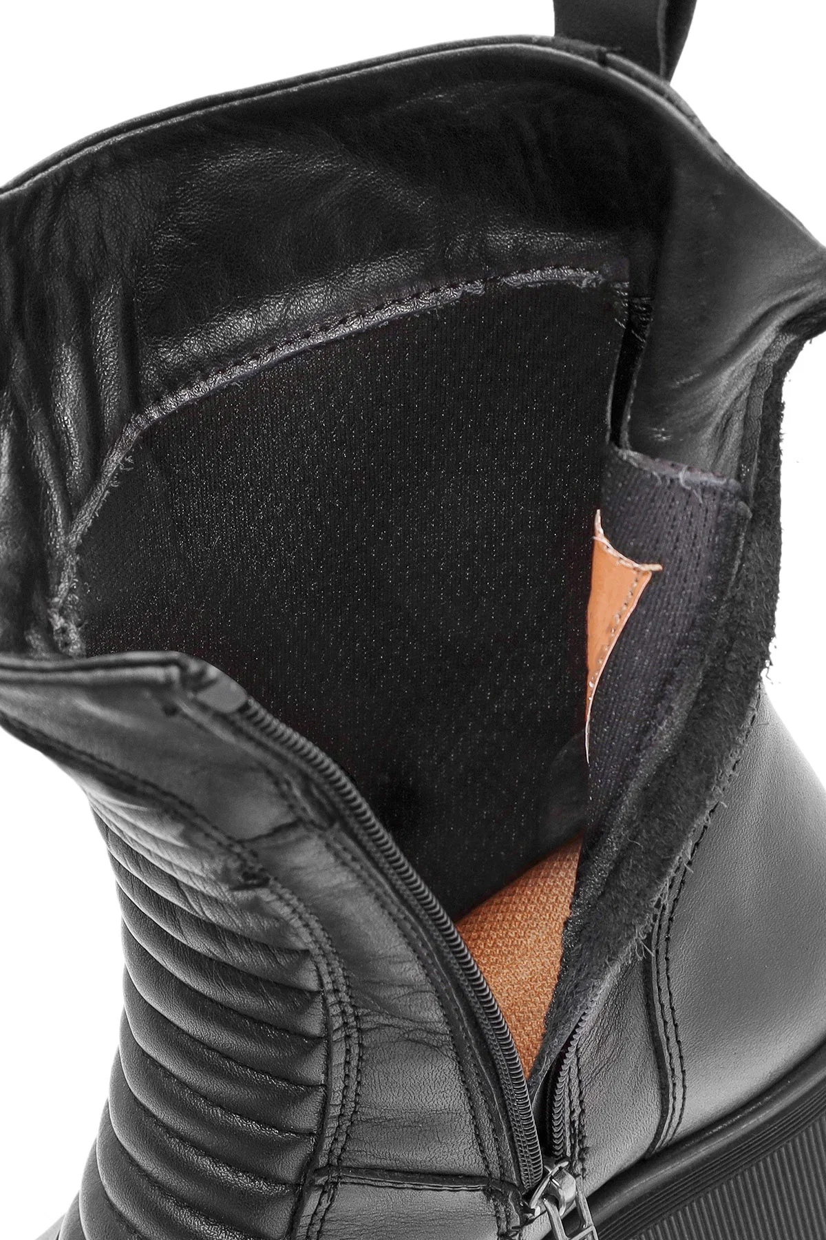 Harley Davidson Kadın Siyah Fork Fermuarlı Deri Bot - Image 10