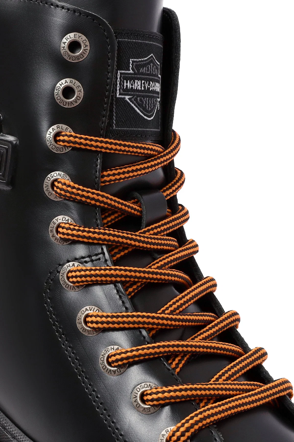 Harley Davidson Kadın Siyah Jimmy Fermuarlı Deri Postal Bot - Image 12