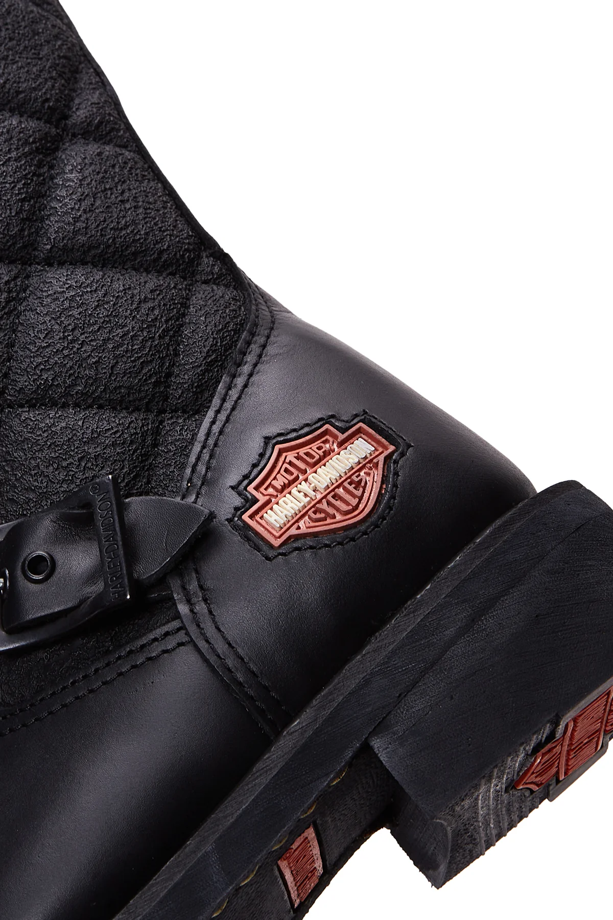 Harley Davidson Kadın Siyah Laconia Hi Fermuarlı Deri Çizme - Image 8