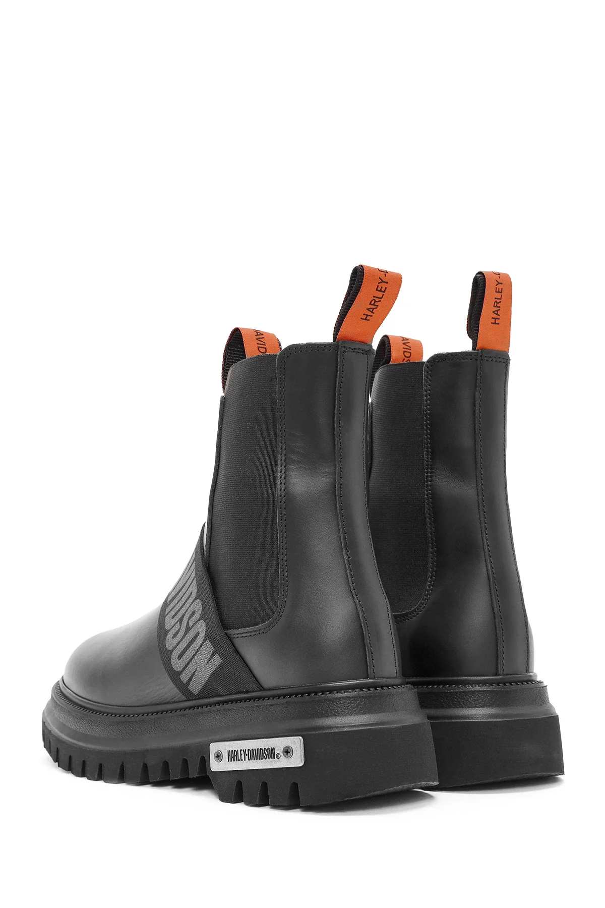 Harley Davidson Kadın Siyah Nefud Deri Chelsea Bot - Image 6