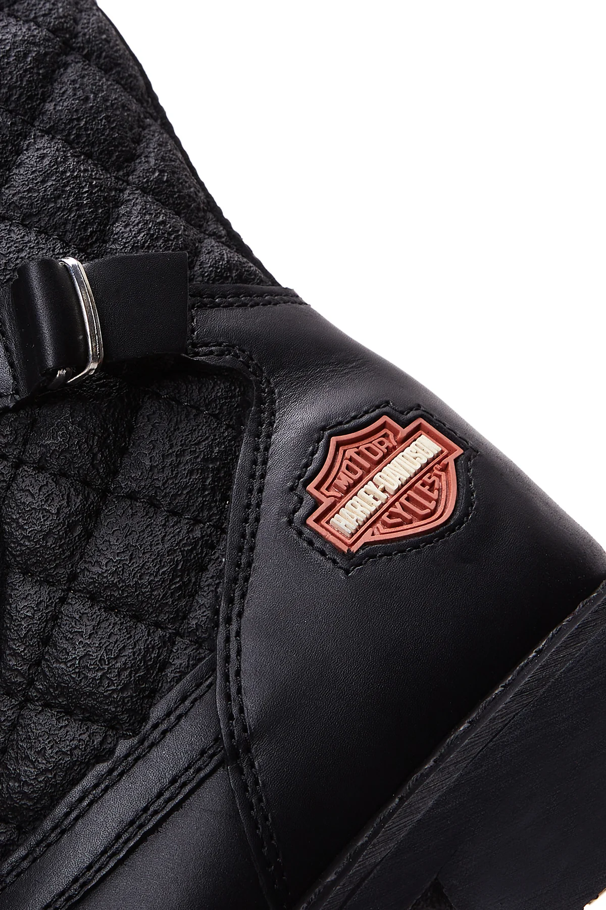 Harley Davidson Kadın Siyah New Worker Deri Postal Bot - Image 9