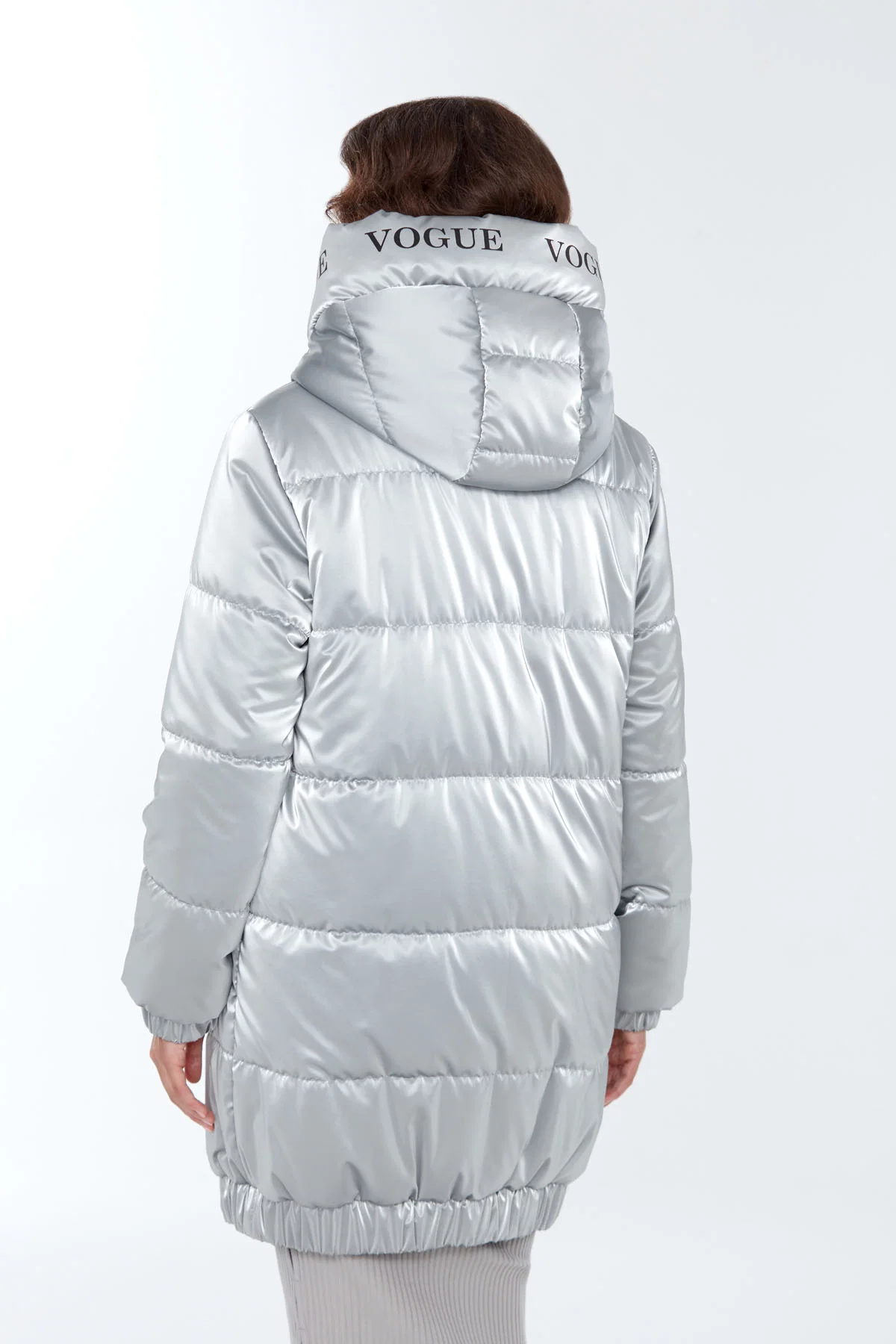 Helsinki Kadın Gri Softwear Kaban - Image 5