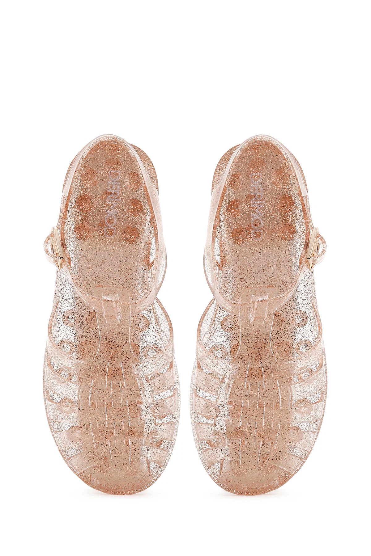 Kadın Altın Bilekten Bantlı Jelly Sandalet - Image 6