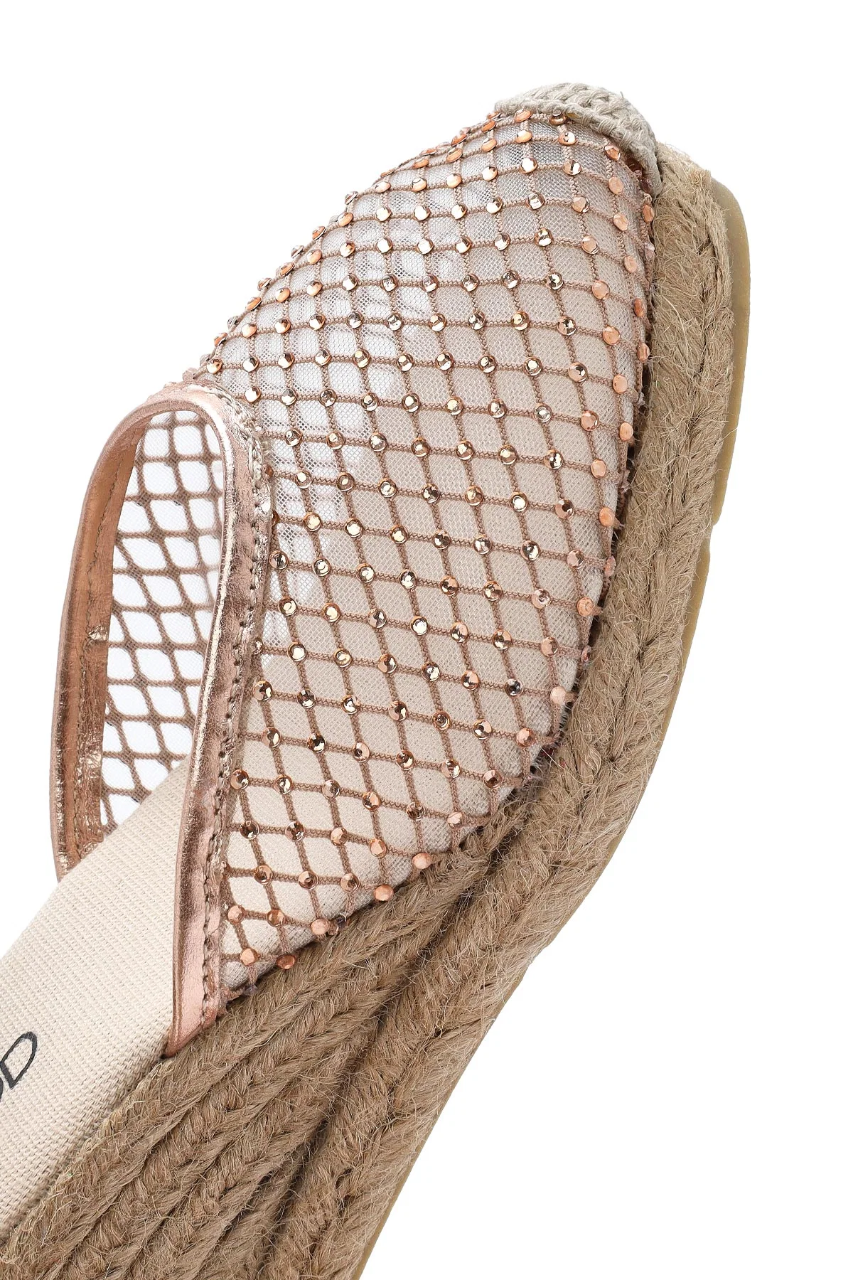 Kadın Altın Bilekten Tokalı Dolgu Topuklu Espadril Sandalet - Image 11